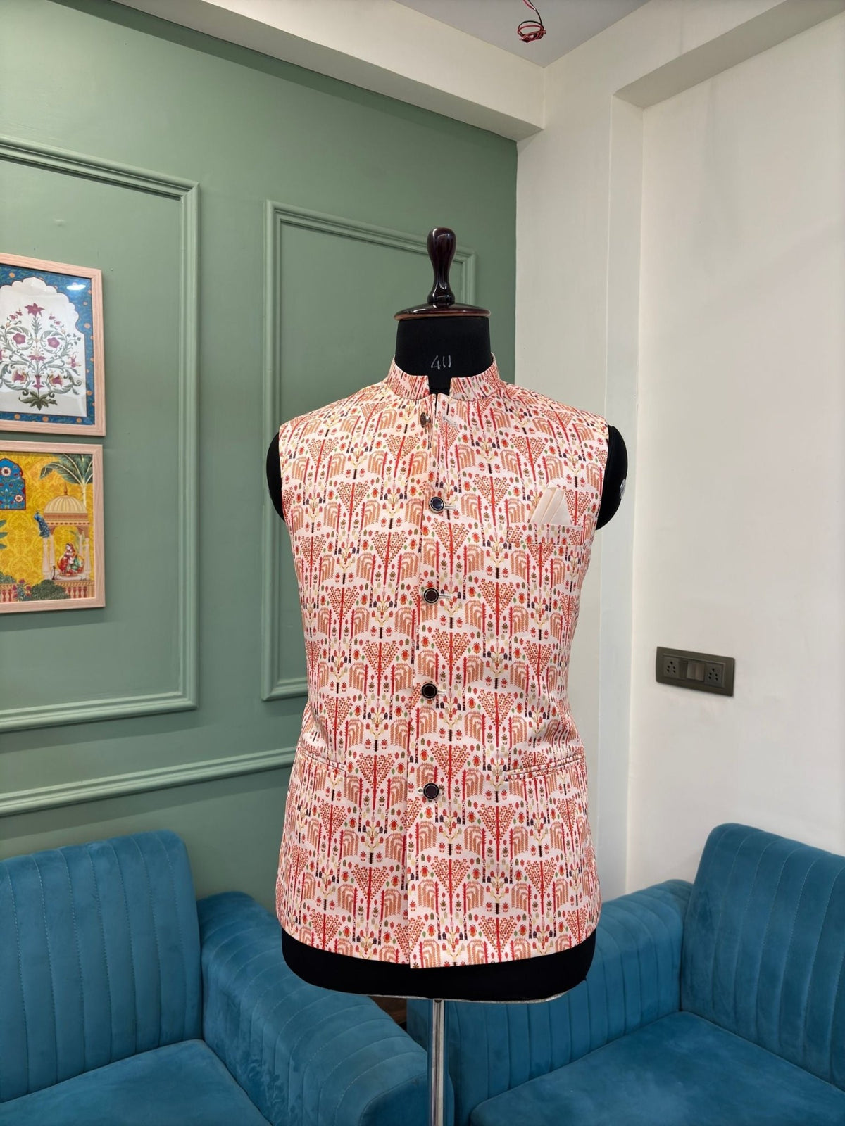 Palace Drapes Modi Jacket - Jaipuri Crown
