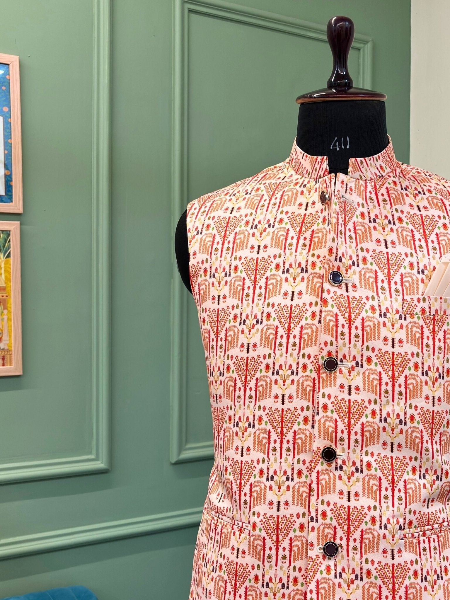 Palace Drapes Modi Jacket - Jaipuri Crown