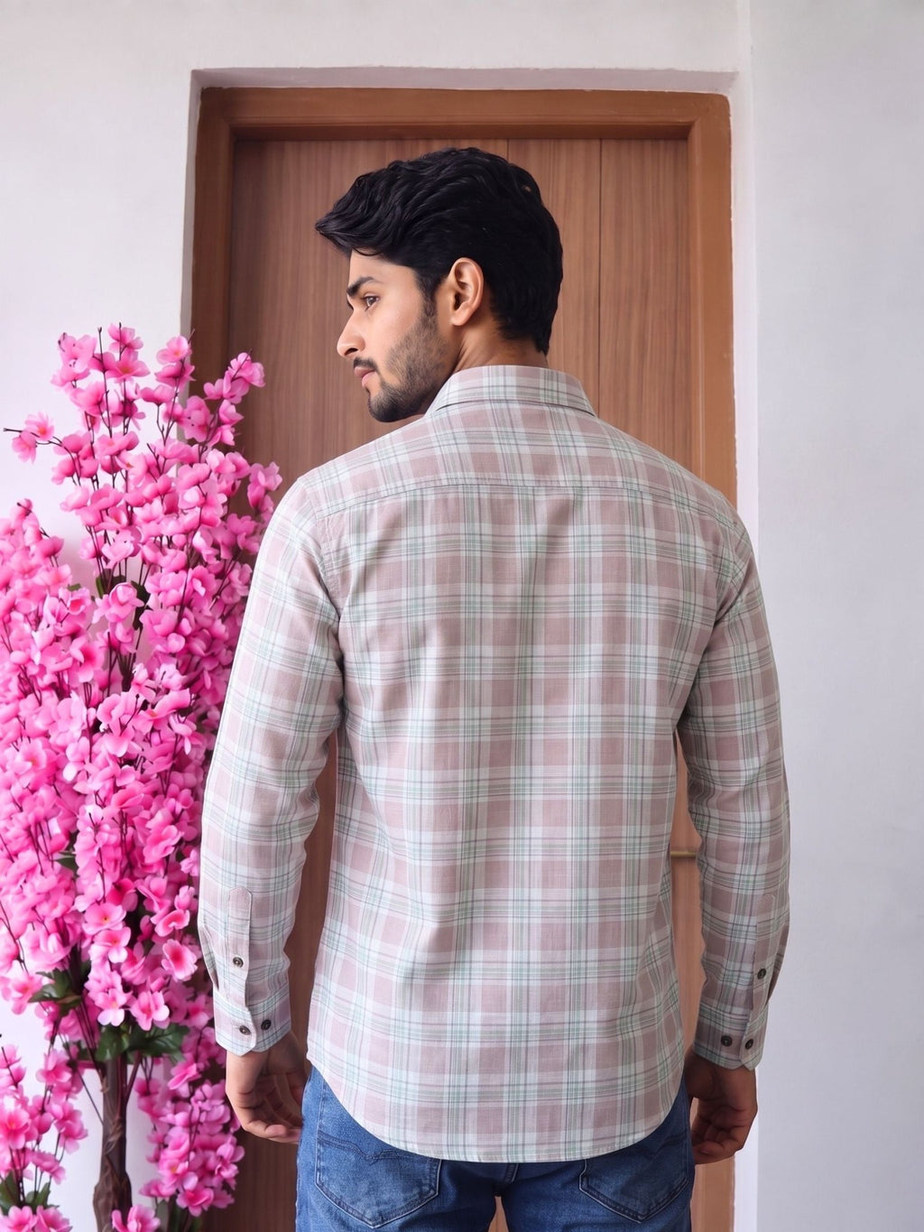 Pastel Checks – Printed Cotton Full Sleeve Shirt - Jaipuri Crown