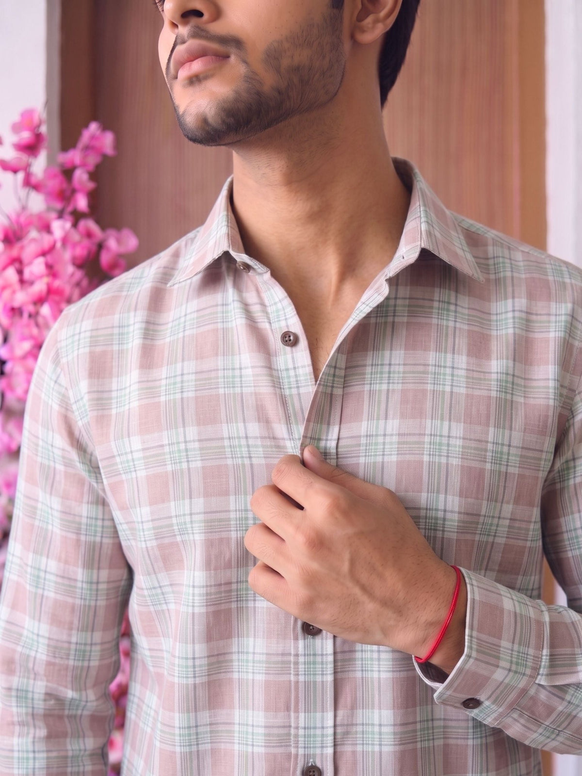 Pastel Checks – Printed Cotton Full Sleeve Shirt - Jaipuri Crown