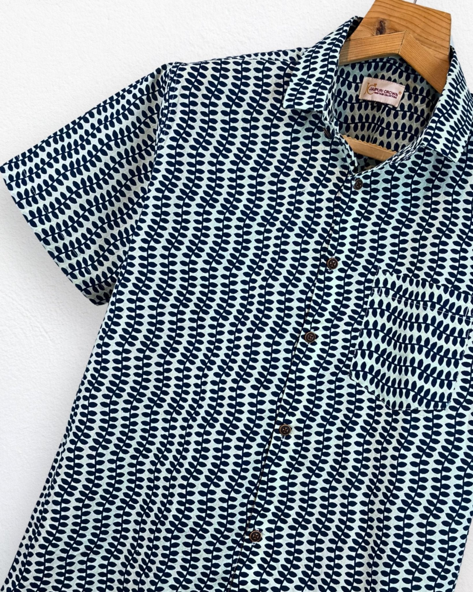 Patta Raag – Half Sleeve Cotton Shirt - Jaipuri Crown