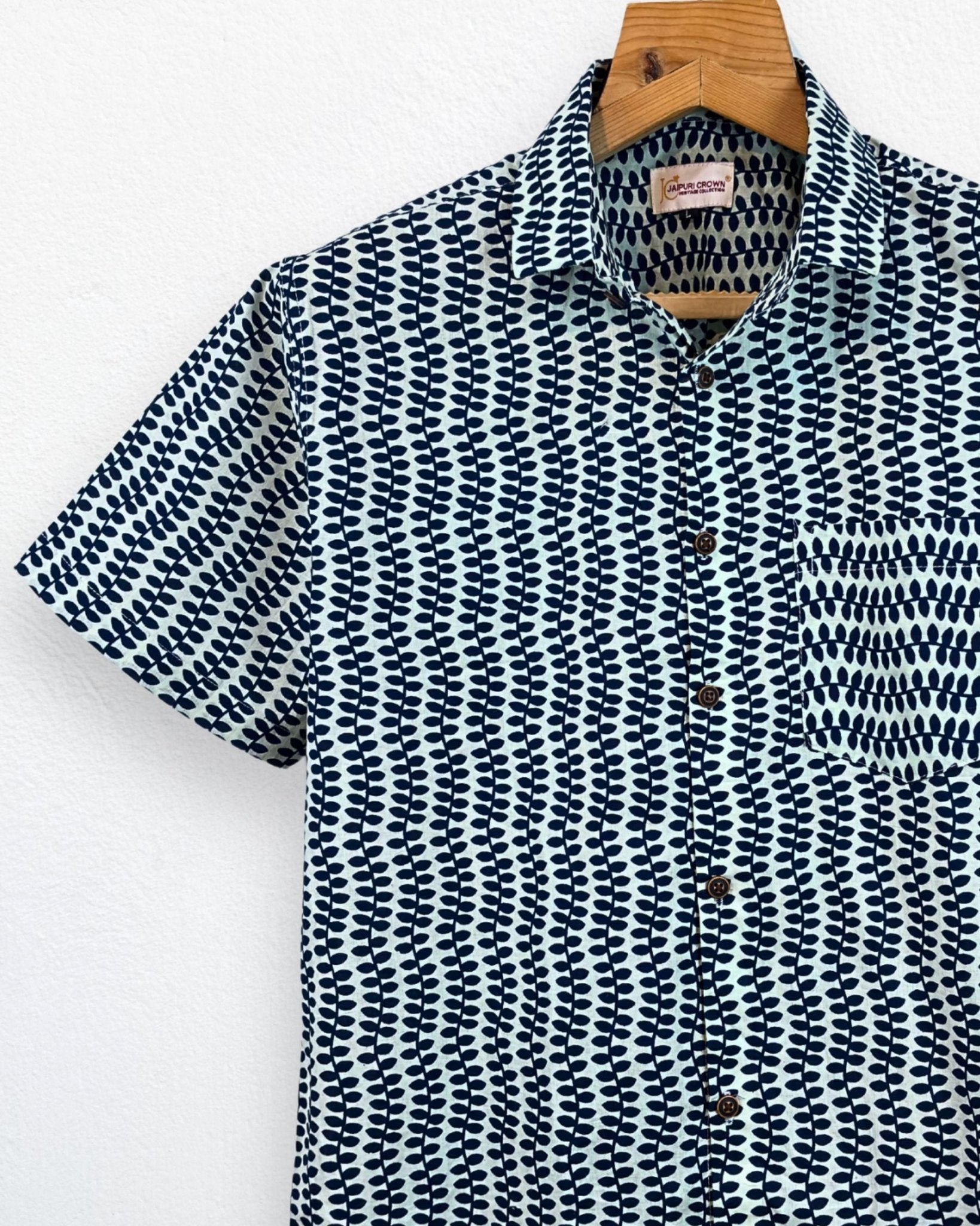 Patta Raag – Half Sleeve Cotton Shirt - Jaipuri Crown