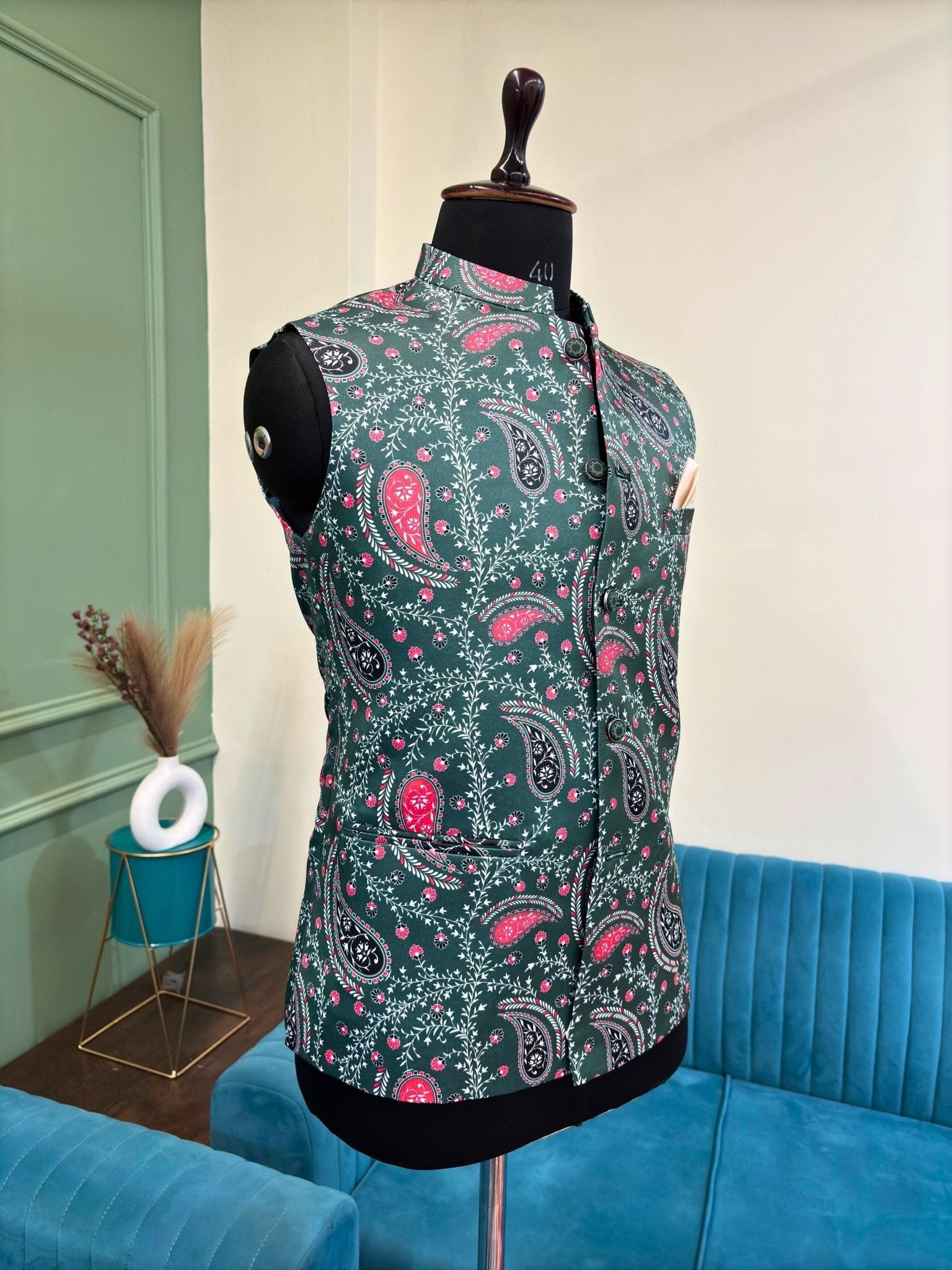 Peshwai Perfection Modi Jacket - Jaipuri Crown