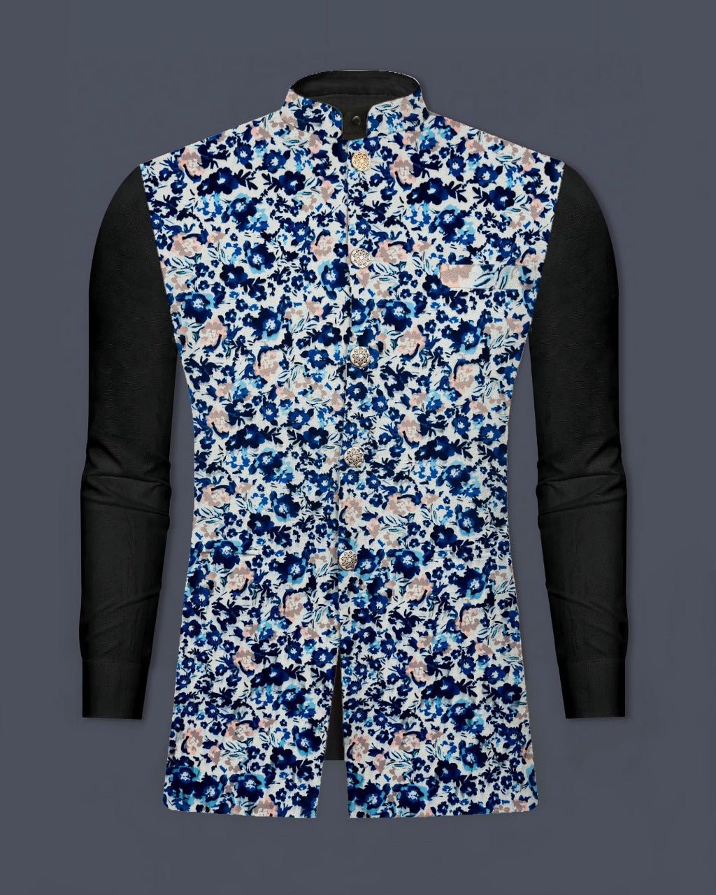Phulkari Paragon Nehru Jacket - Jaipuri Crown
