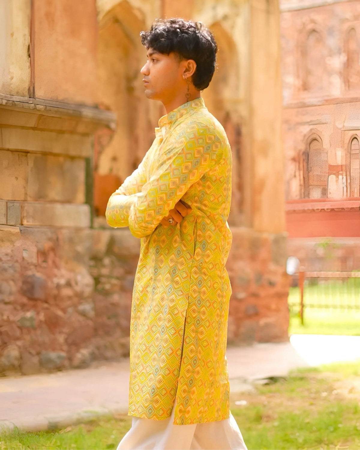 Phulkari Printed Kurta - Jaipuri Crown