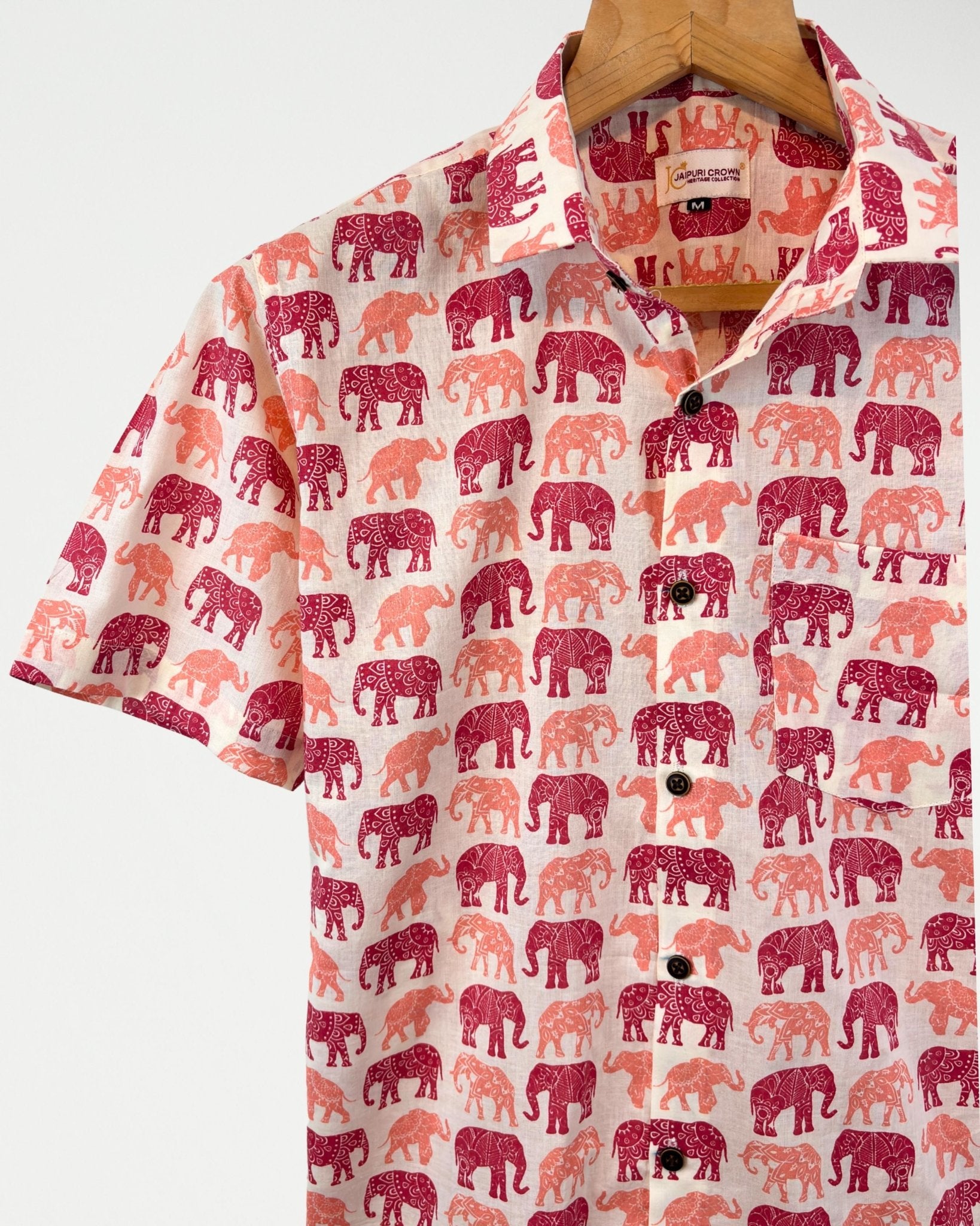 Pink Parade – Half Sleeve Cotton Shirt - Jaipuri Crown
