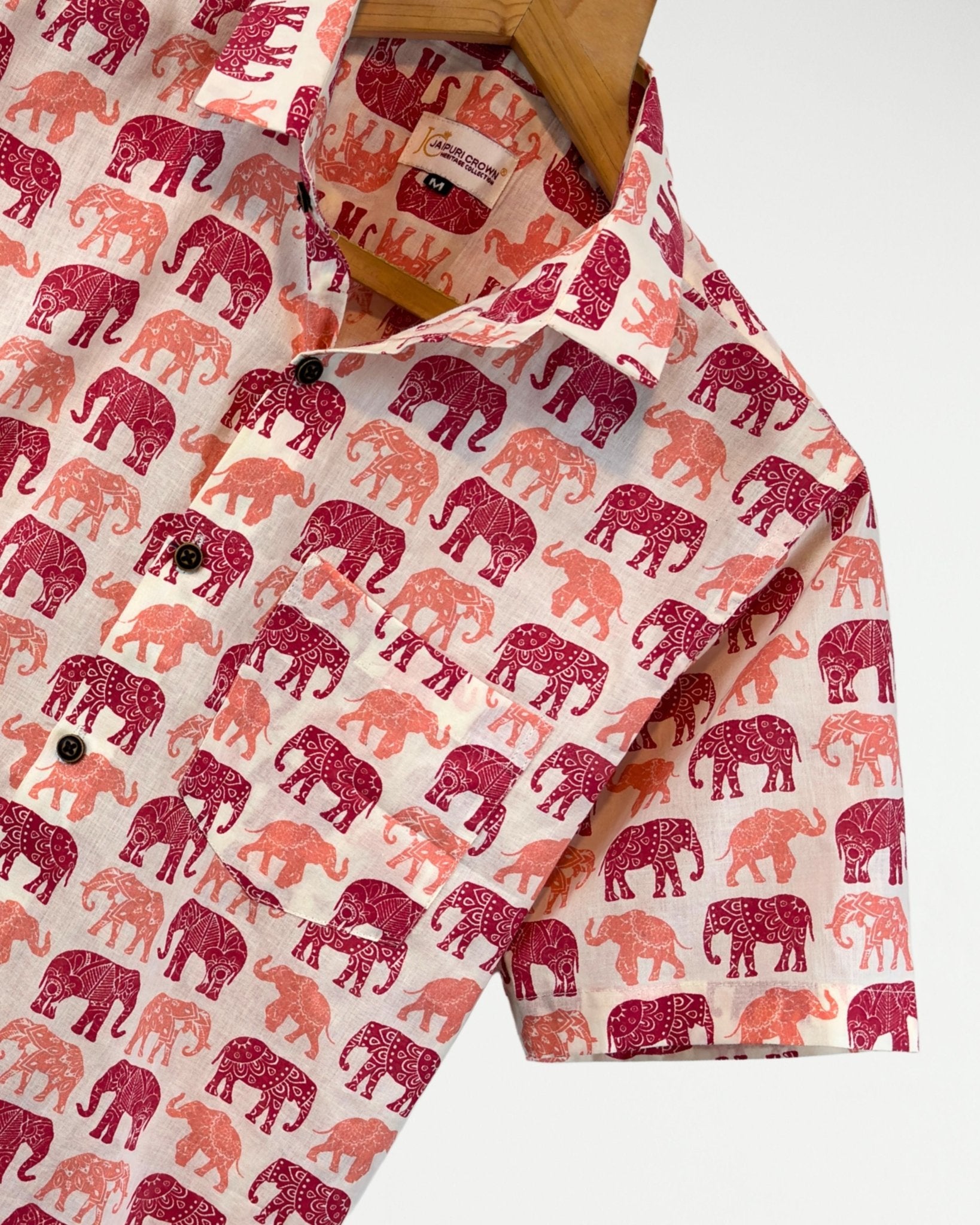 Pink Parade – Half Sleeve Cotton Shirt - Jaipuri Crown