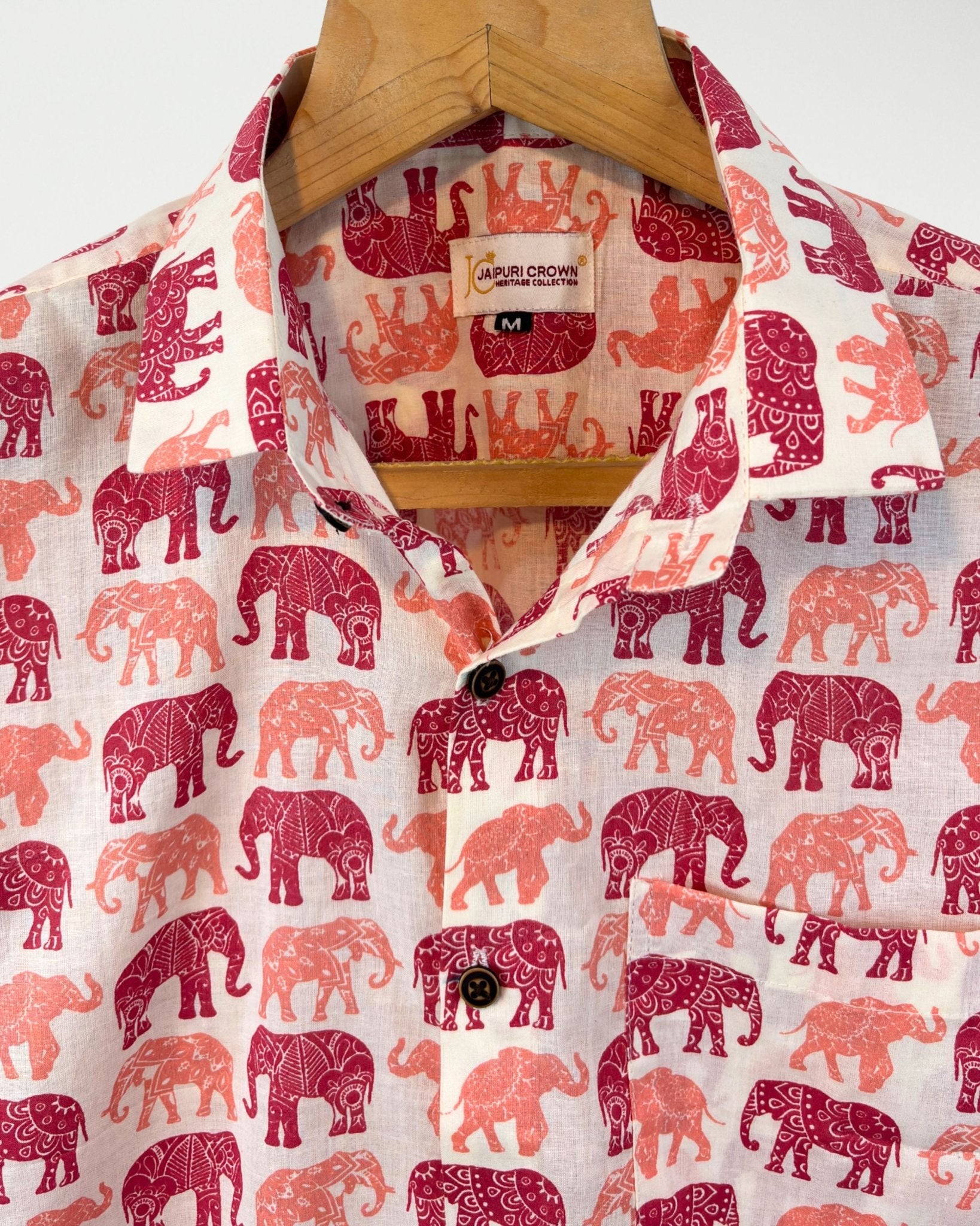 Pink Parade – Half Sleeve Cotton Shirt - Jaipuri Crown