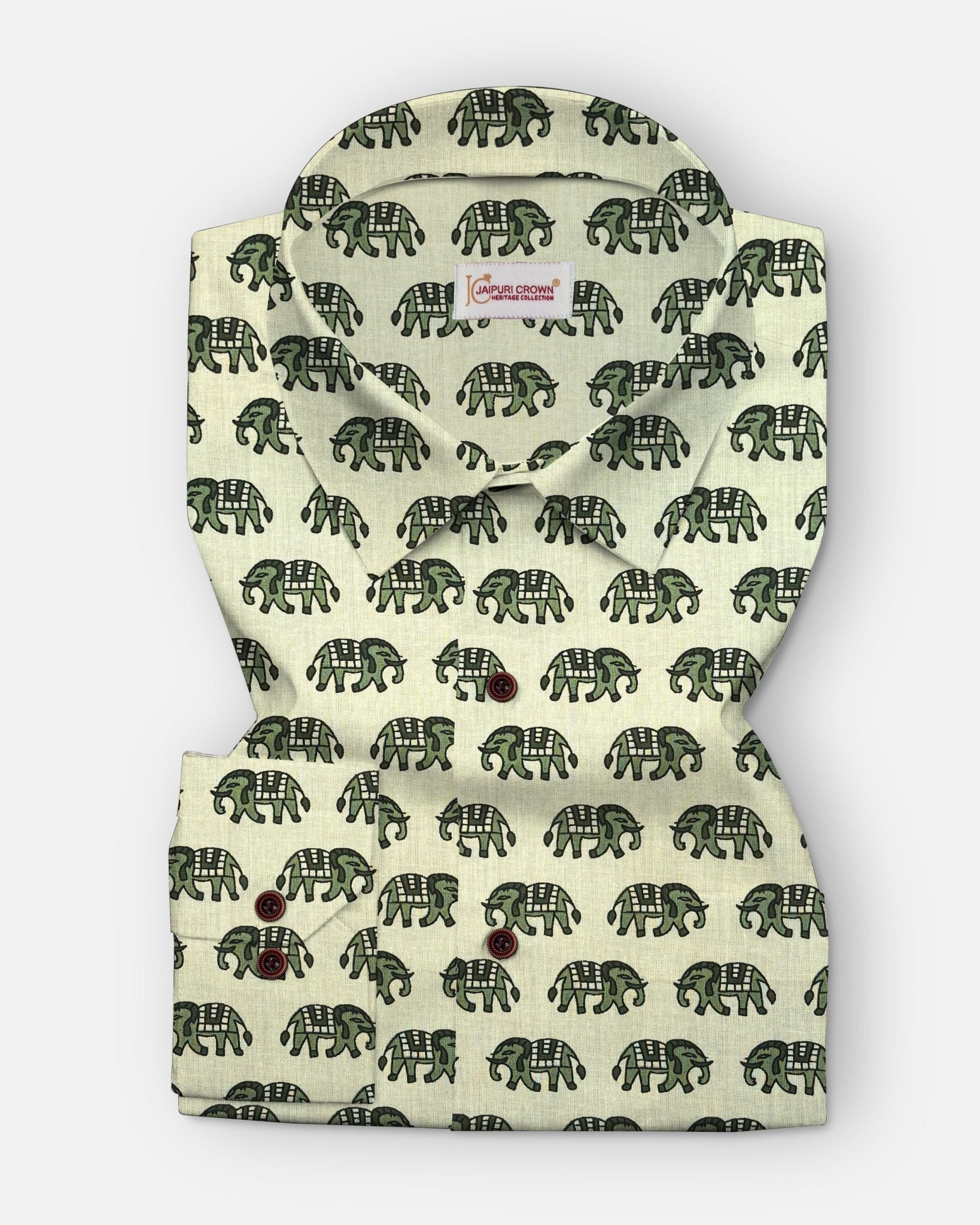 Poppy Printed - Pure Cotton Shirt - Pure Cotton Shirt - Jaipuri Crown