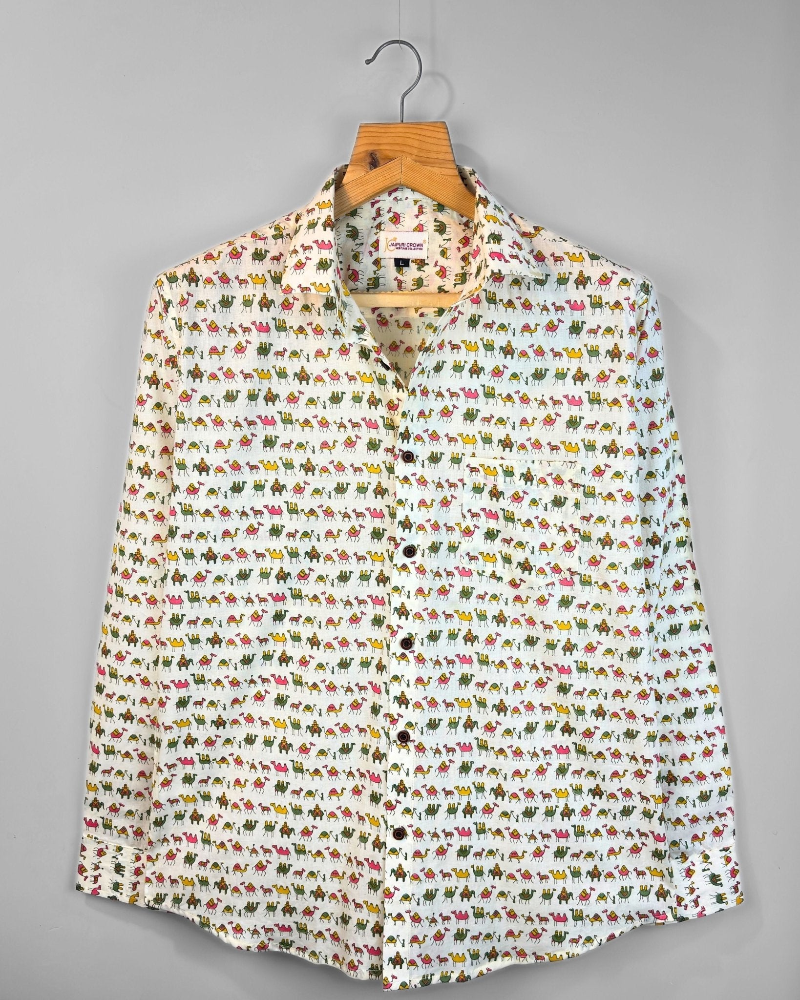 Pushkar Parade - Pure Cotton Shirt - Jaipuri Crown