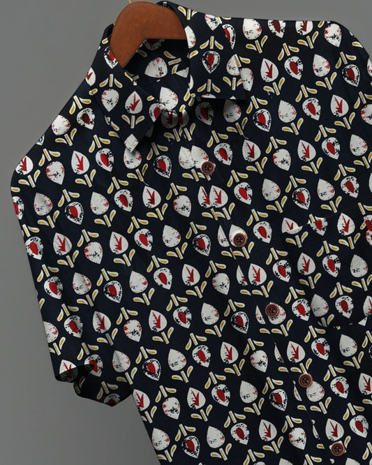 Raat Gulab – Half Sleeve Cotton Shirt - Jaipuri Crown