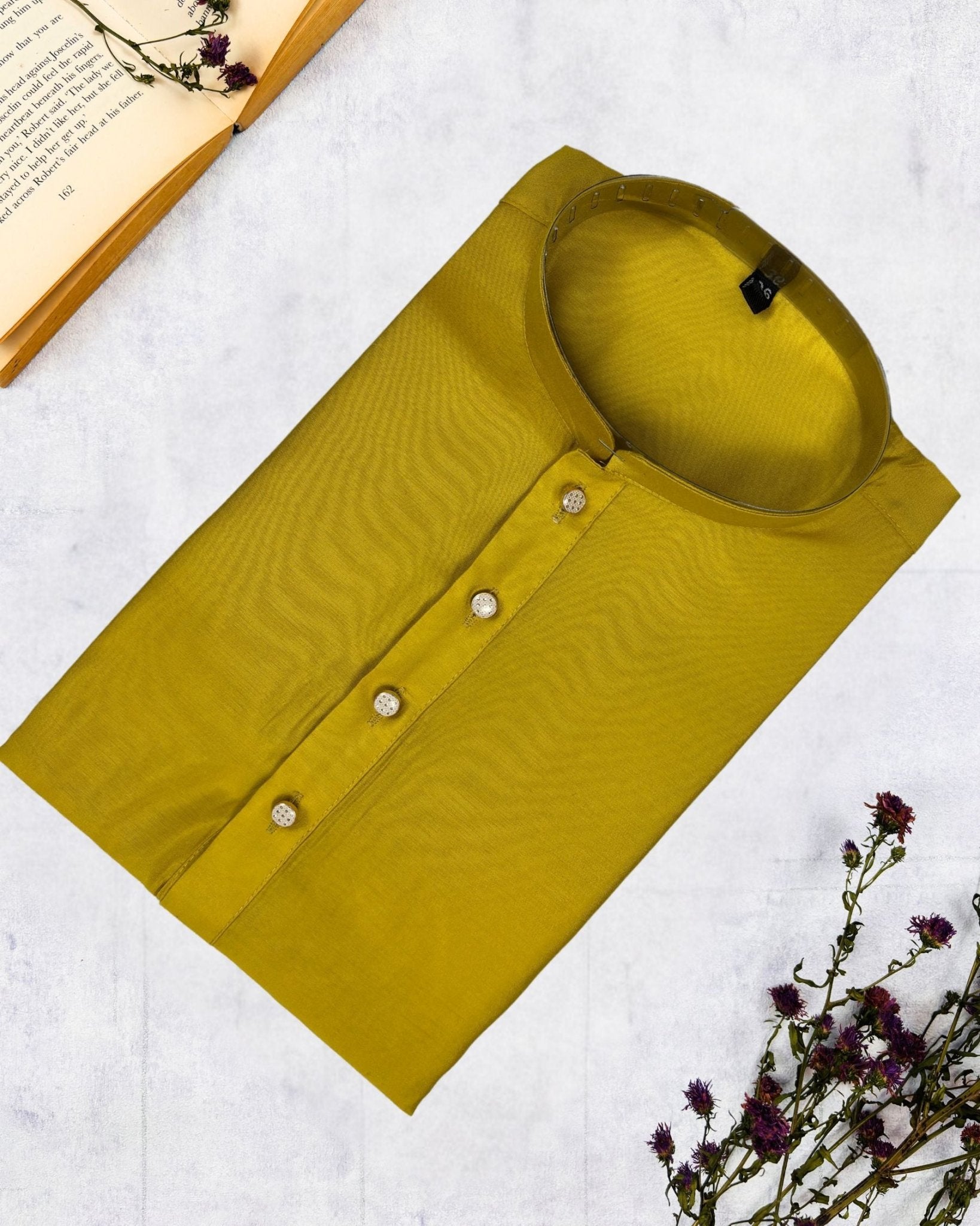 Radiant Yellow Plain Kurta - Jaipuri Crown