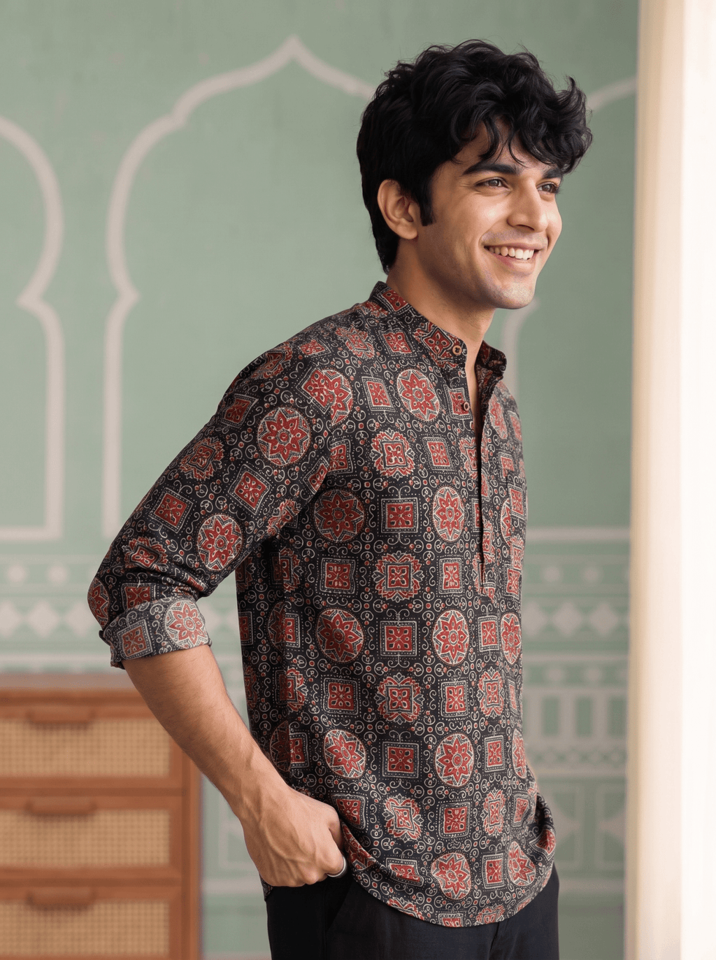Rajasthan Charm – Printed Cotton Short Kurta - Jaipuri Crown