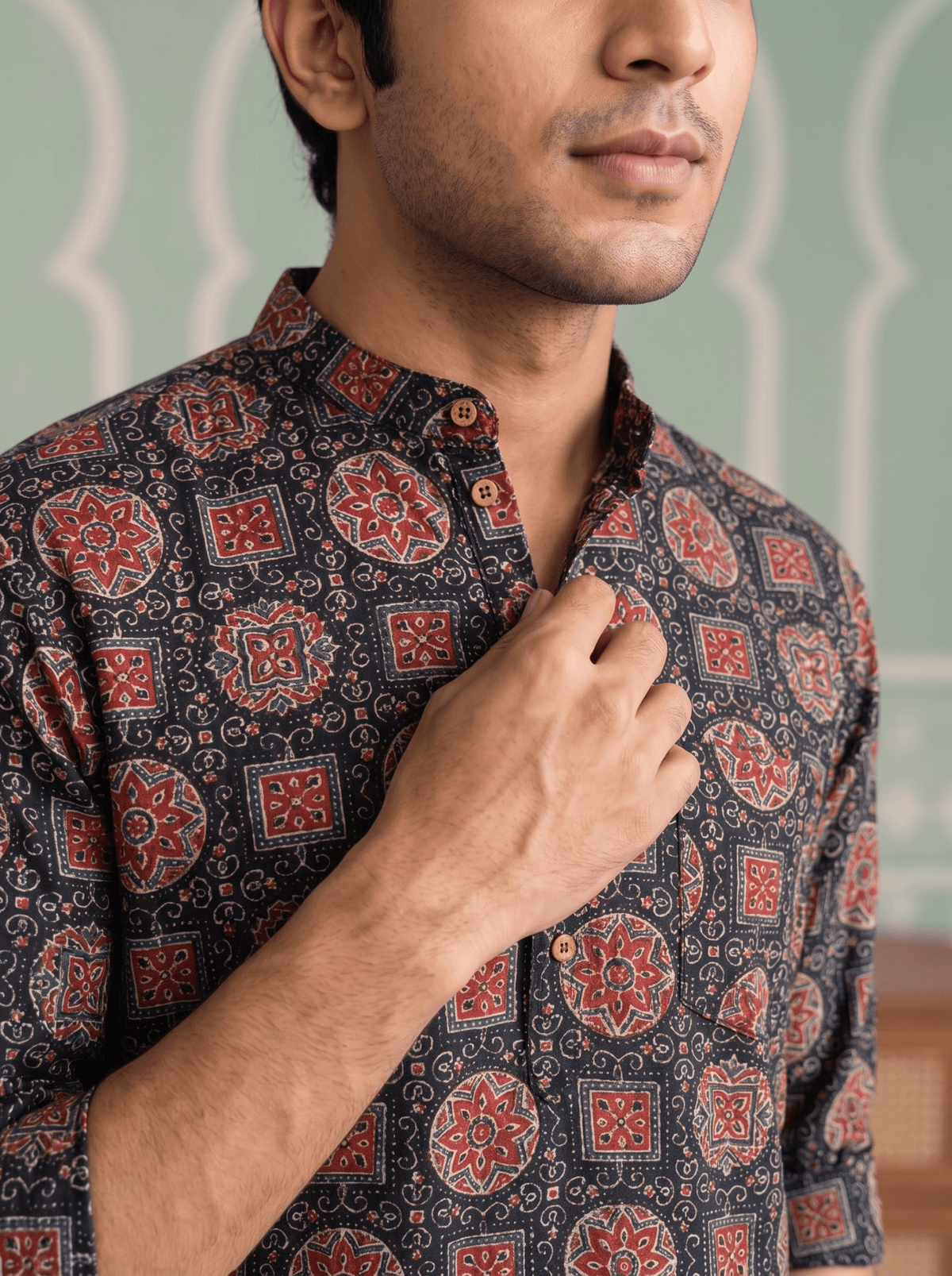 Rajasthan Charm – Printed Cotton Short Kurta - Jaipuri Crown