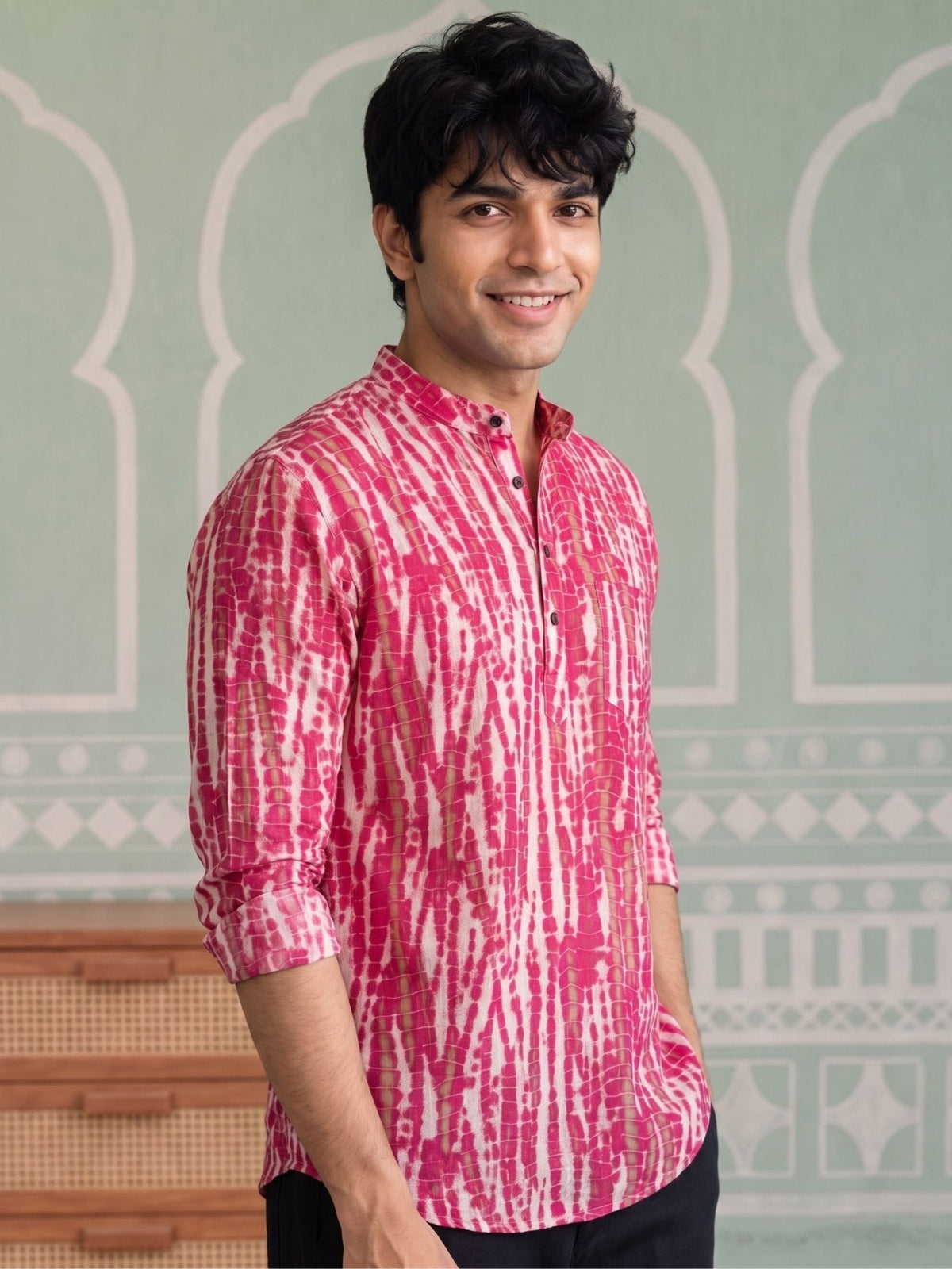 Rajasthan Rhythms – Printed Cotton Short Kurta - Jaipuri Crown