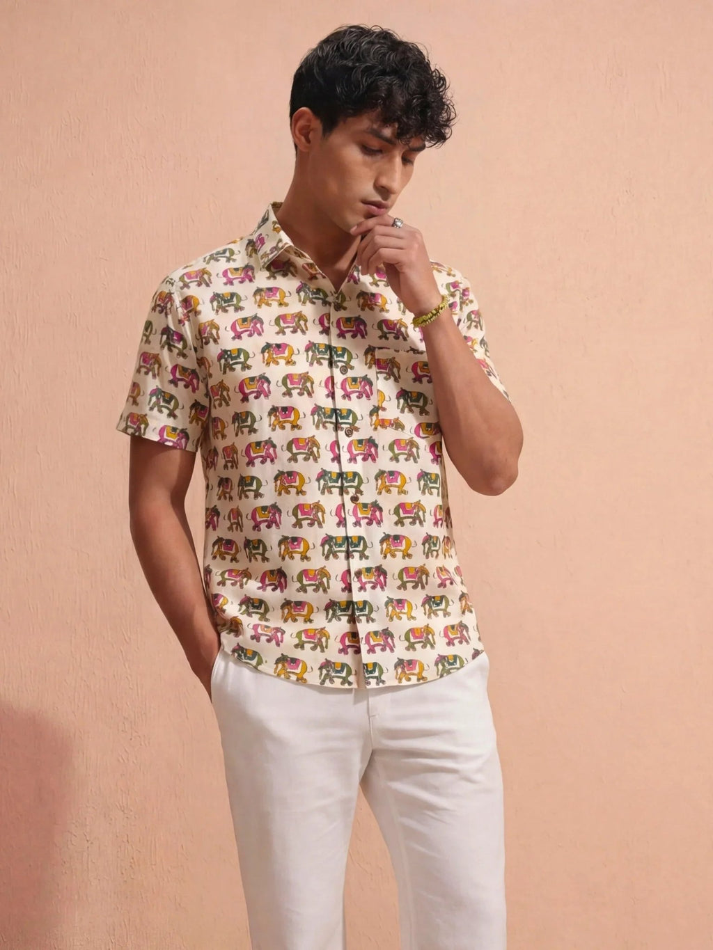 Rajasthani Charm – Printed Cotton Half Sleeve - Jaipuri Crown