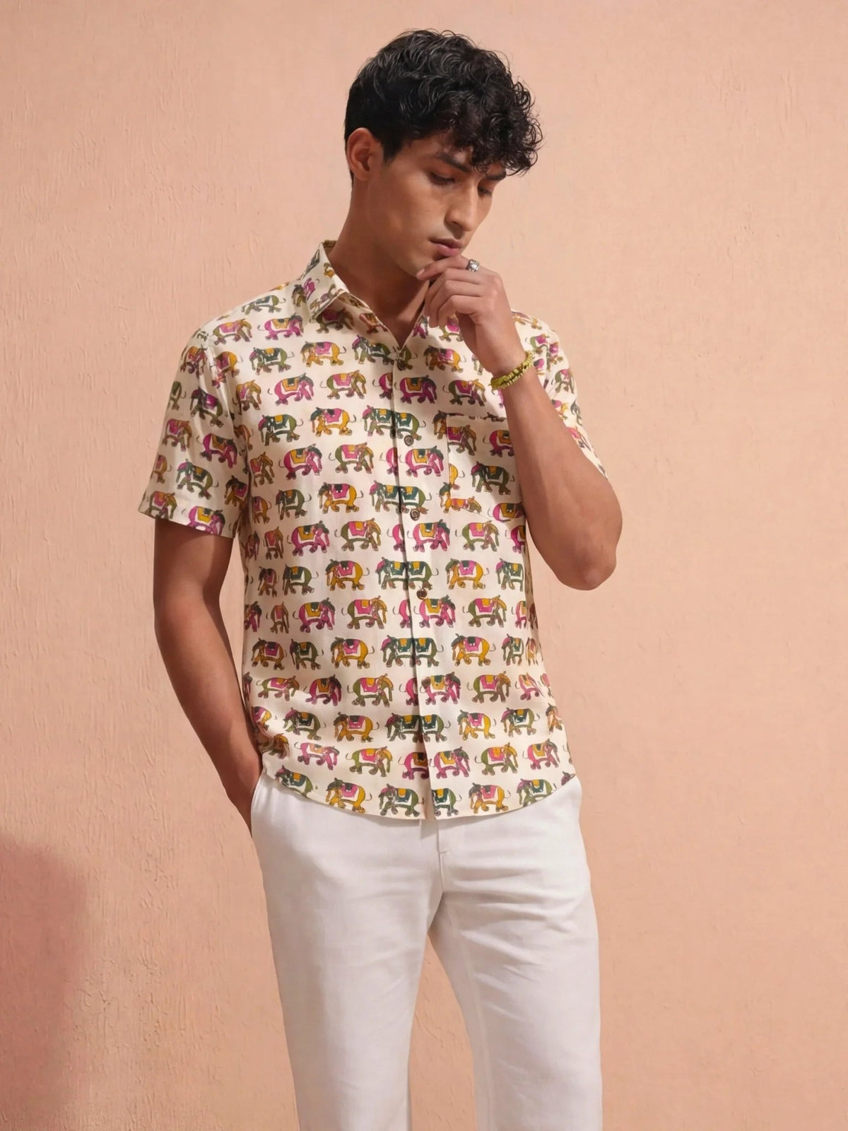 Rajasthani Charm – Printed Cotton Half Sleeve - Jaipuri Crown