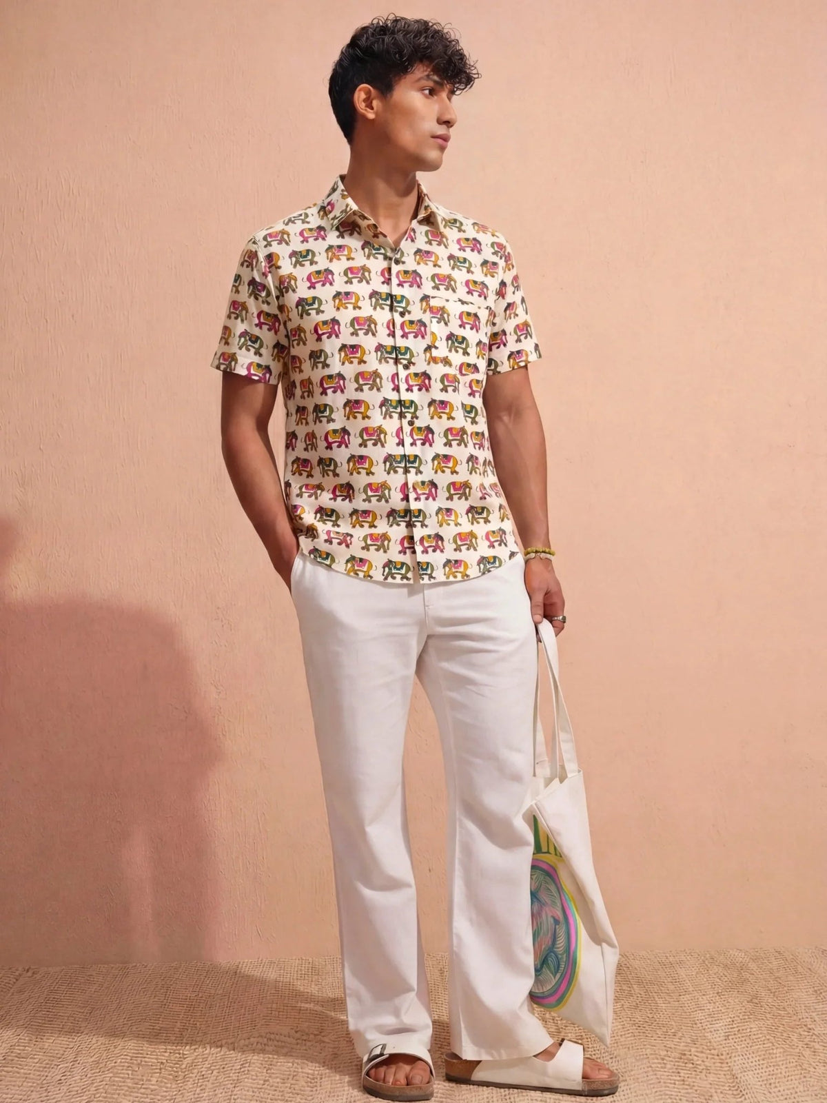 Rajasthani Charm – Printed Cotton Half Sleeve - Jaipuri Crown