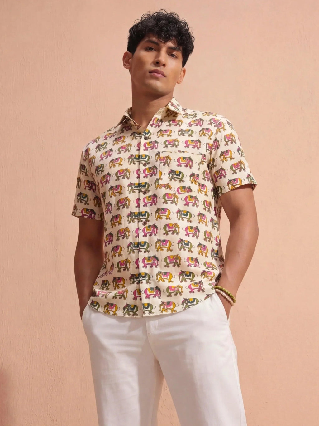 Rajasthani Charm – Printed Cotton Half Sleeve - Jaipuri Crown