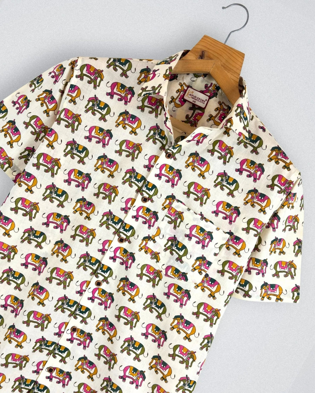 Rajasthani Charm – Printed Cotton Half Sleeve - Jaipuri Crown