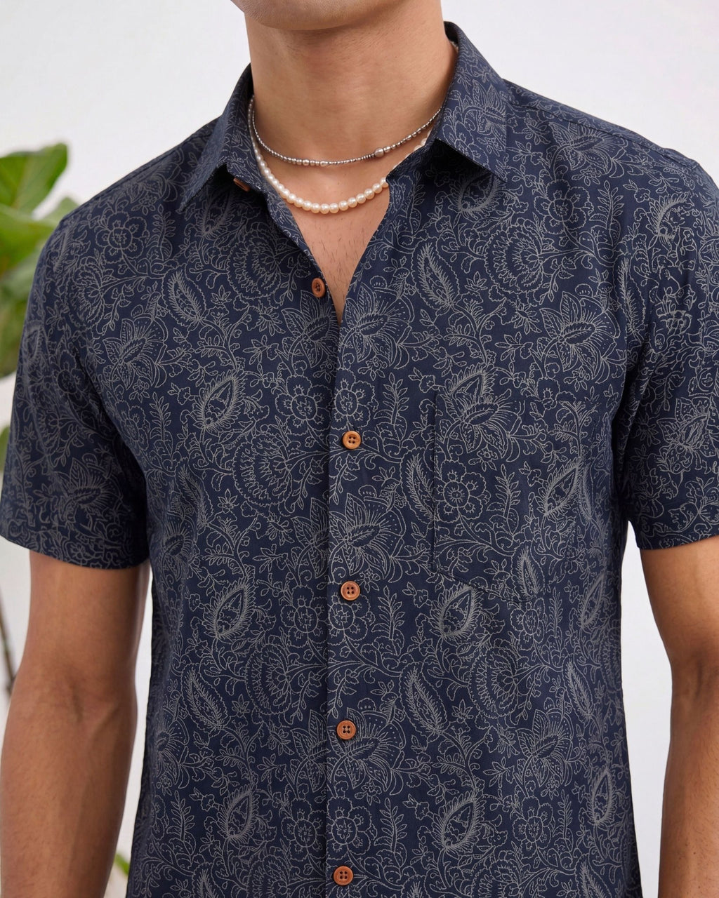 Rajasthani Charm – Printed Cotton Half Sleeve Shirt - Jaipuri Crown