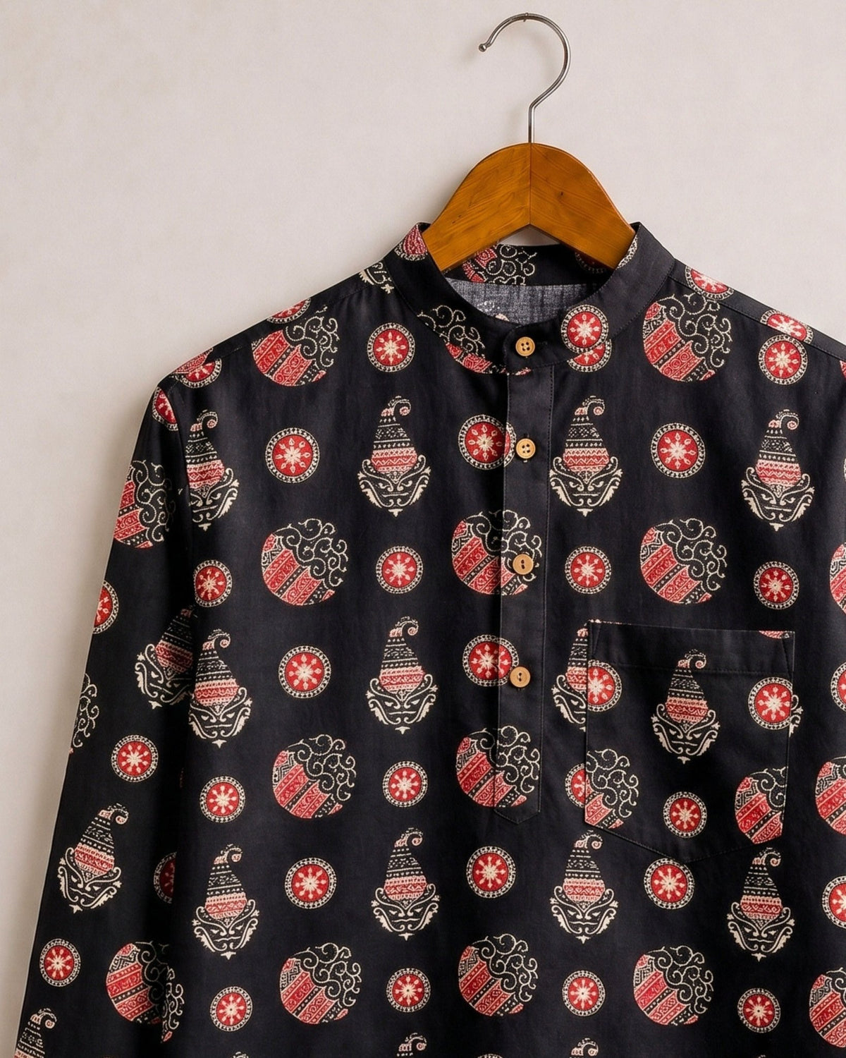 Rajasthani Charm – Printed Cotton Short Kurta - Jaipuri Crown