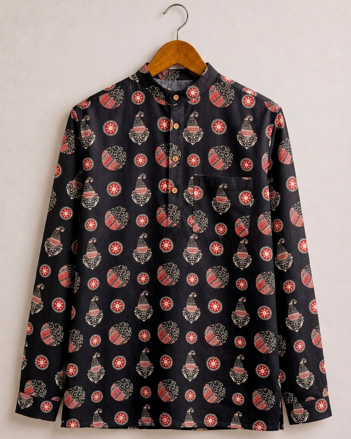 Rajasthani Charm – Printed Cotton Short Kurta - Jaipuri Crown