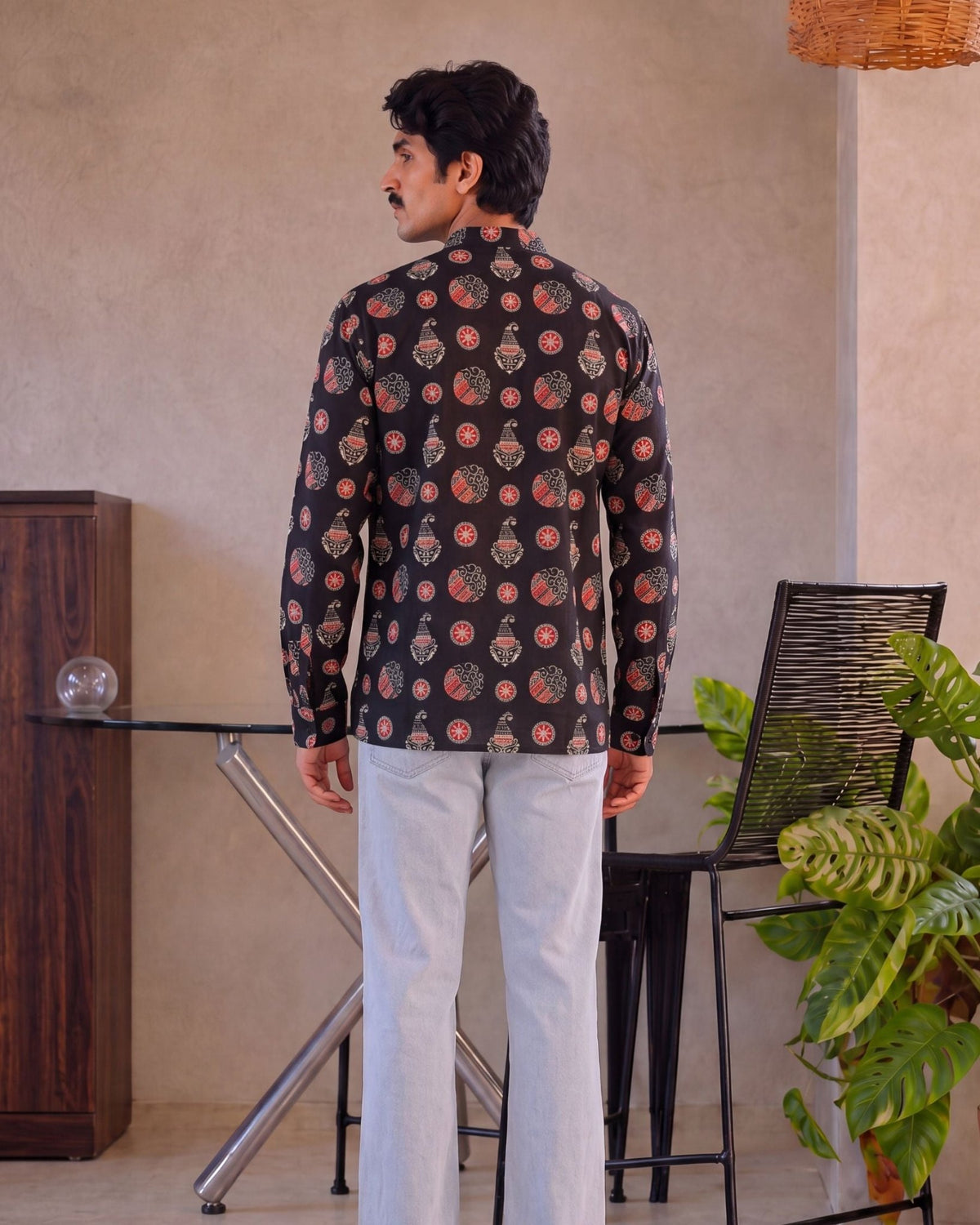 Rajasthani Charm – Printed Cotton Short Kurta - Jaipuri Crown