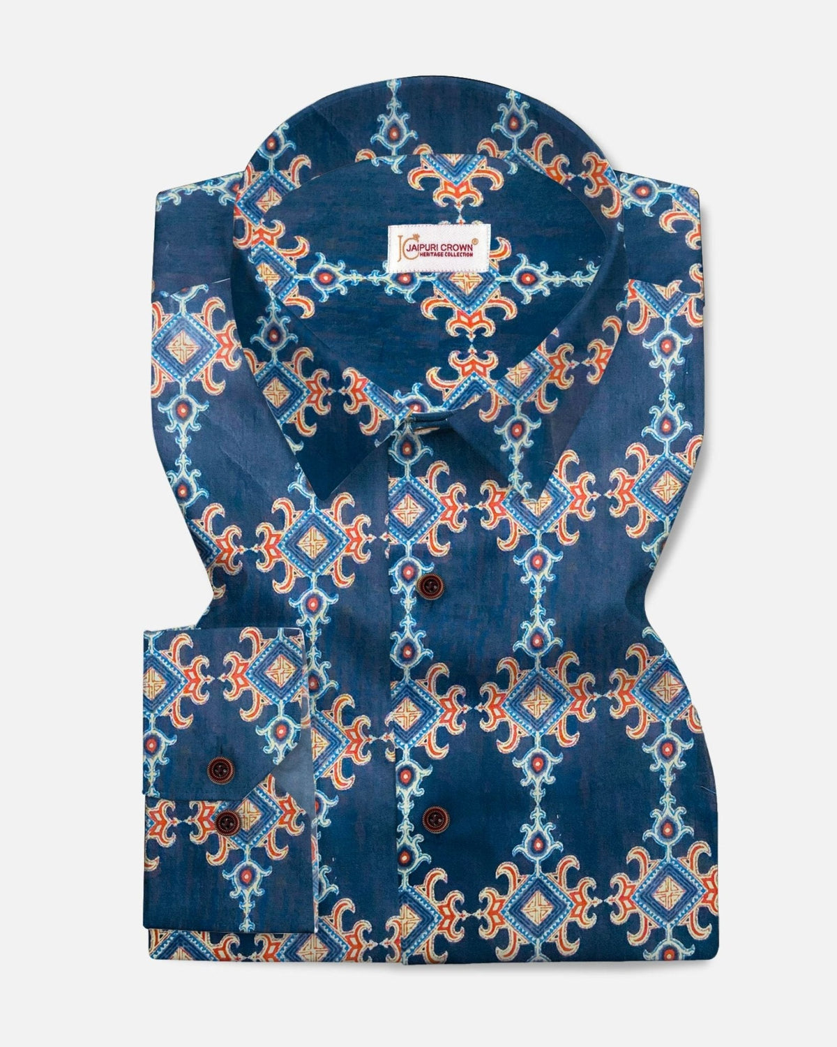 Rajasthani Reverie - Pure Cotton Shirt - Pure Cotton Shirt - Jaipuri Crown