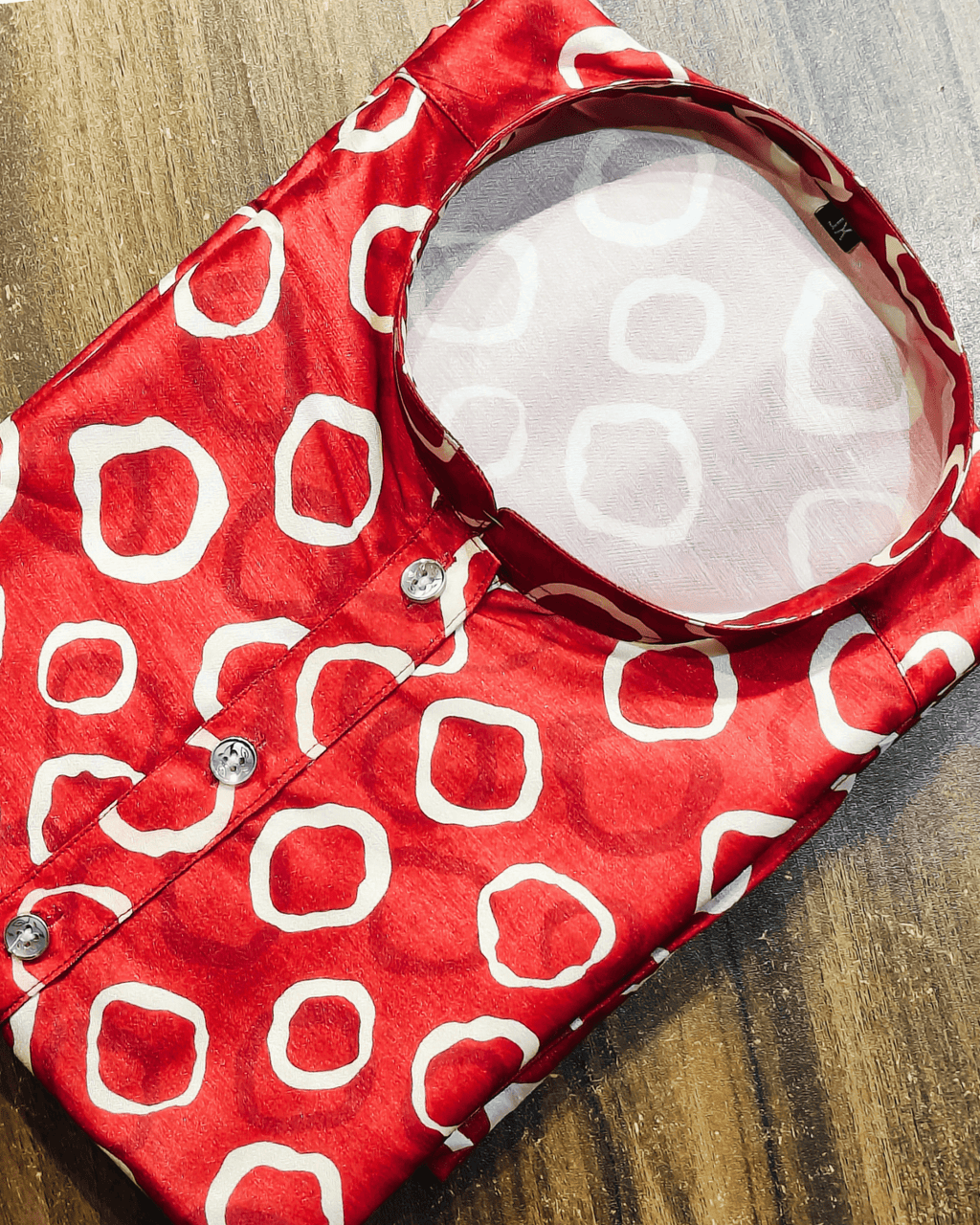Red Bandhej Printed Kurta - Jaipuri Crown