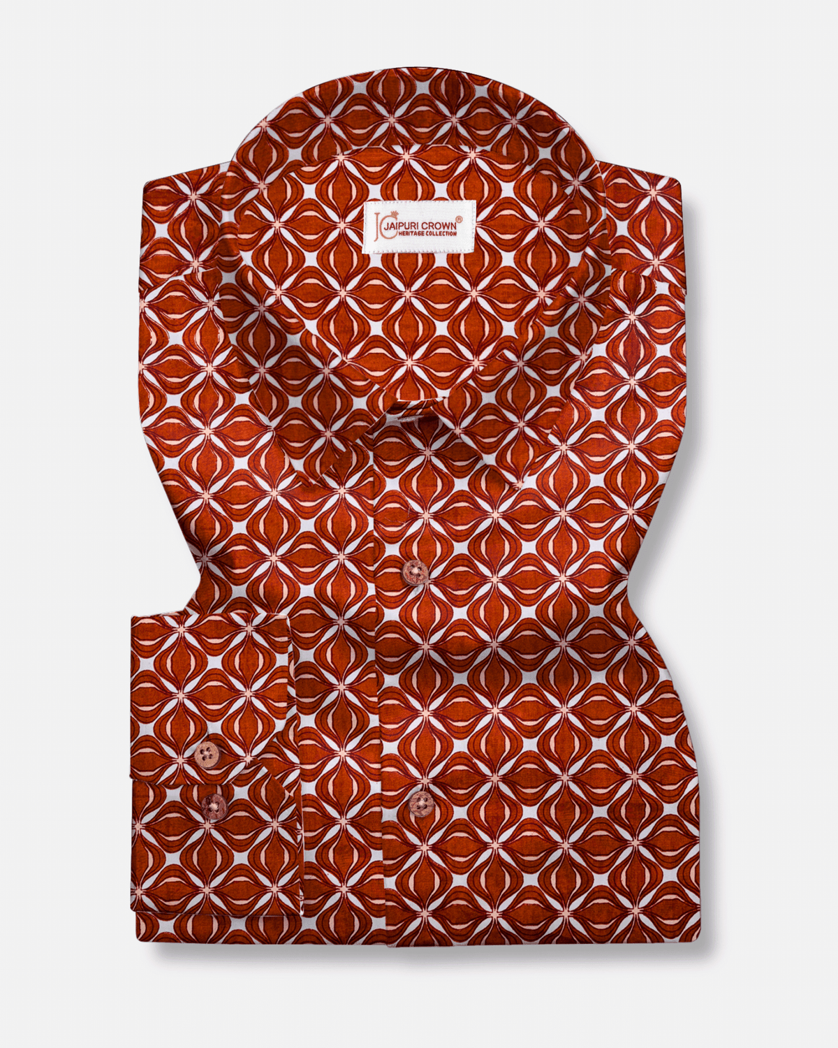 Red Bloom - Pure Cotton Shirt - Jaipuri Crown