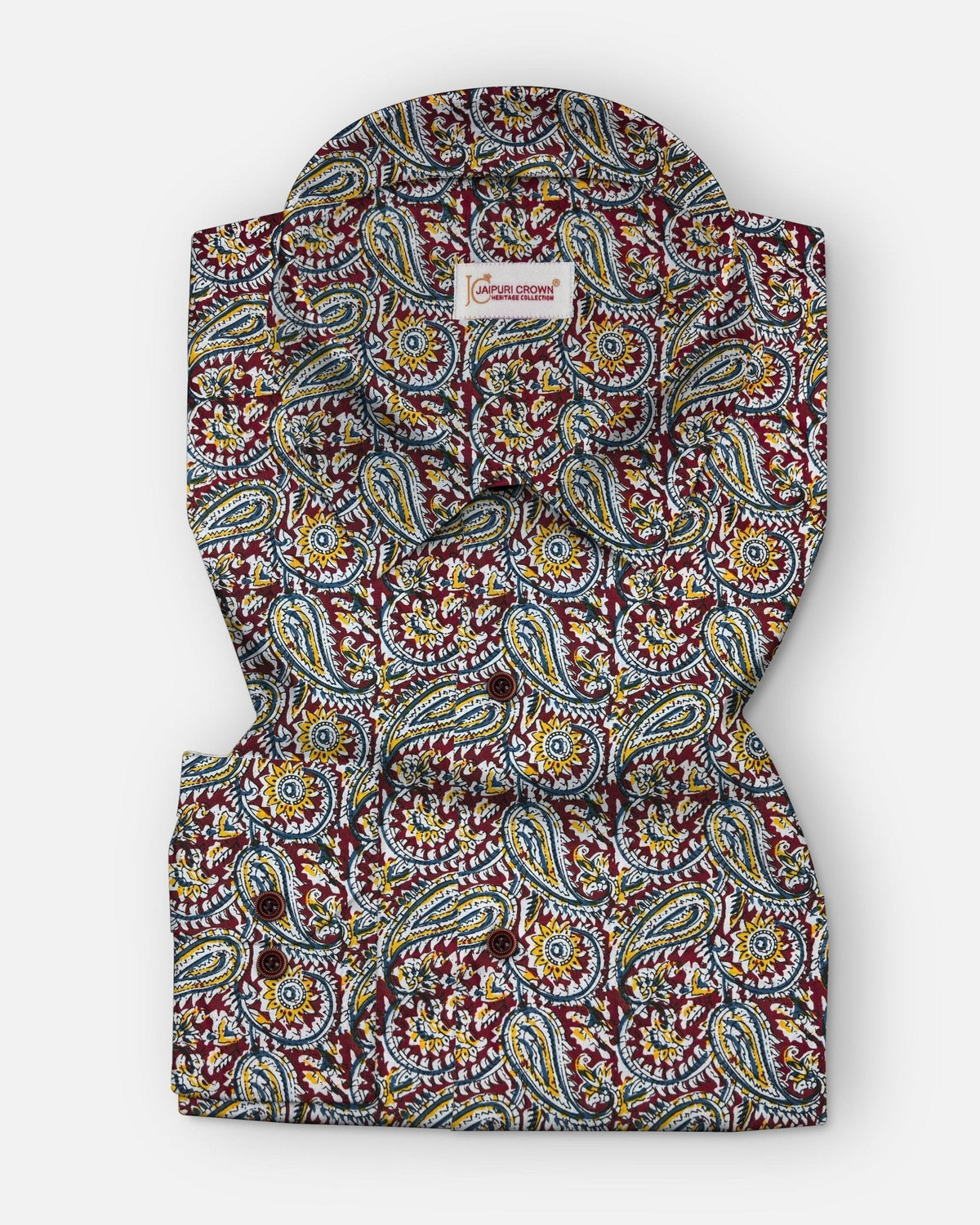 Red Kalamkari - Jaipuri Crown