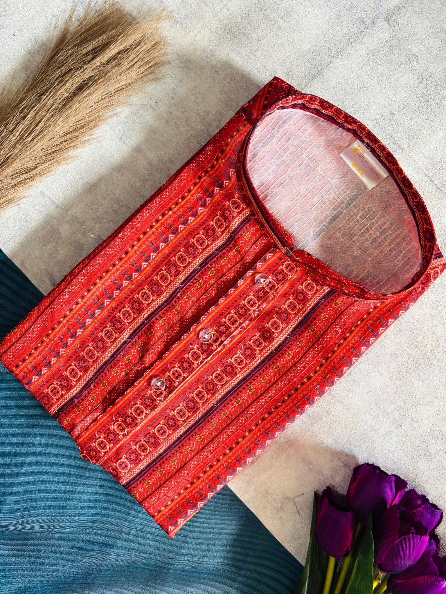 Red Nazakat - Jaipuri Crown