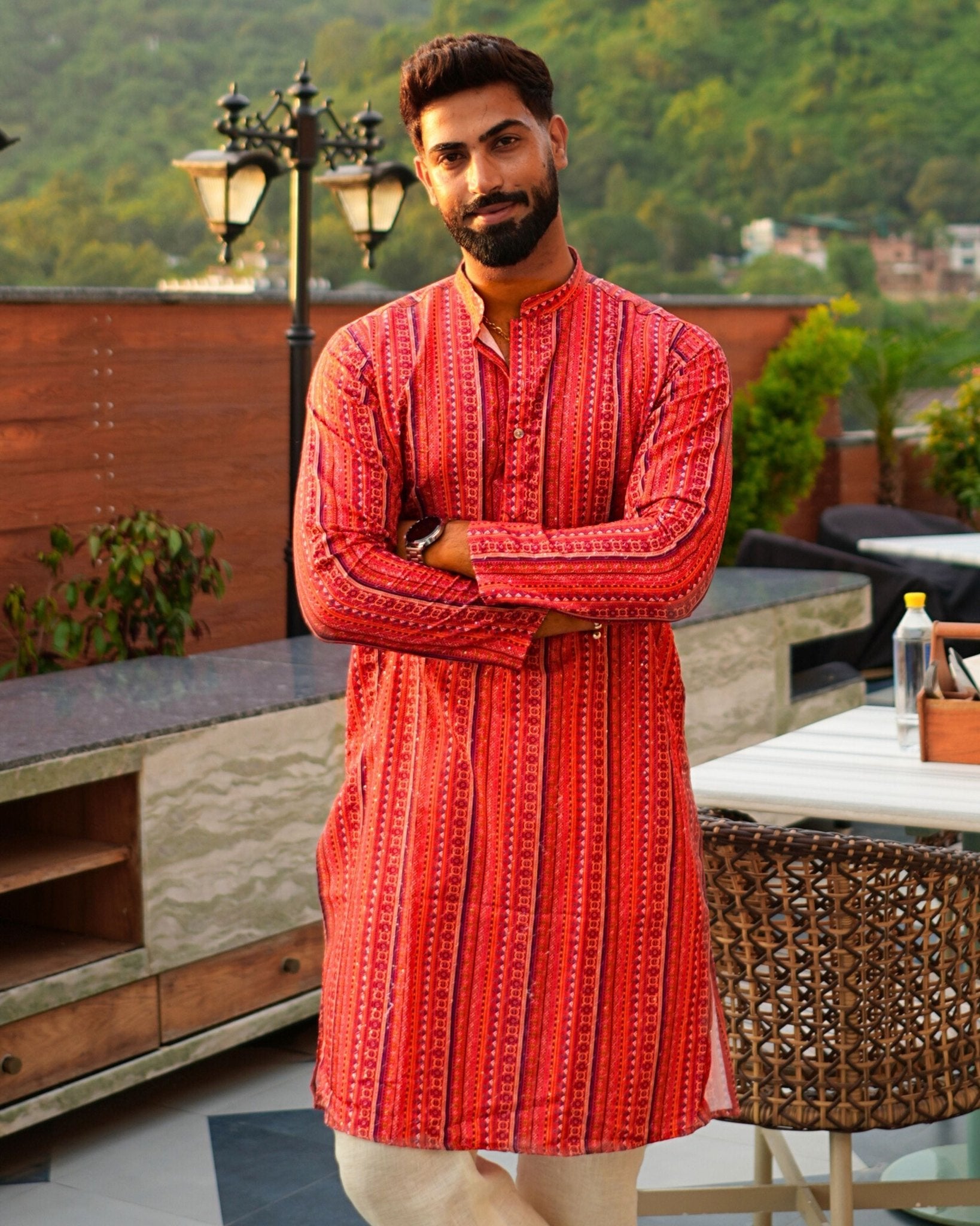 Red Nazakat - Jaipuri Crown