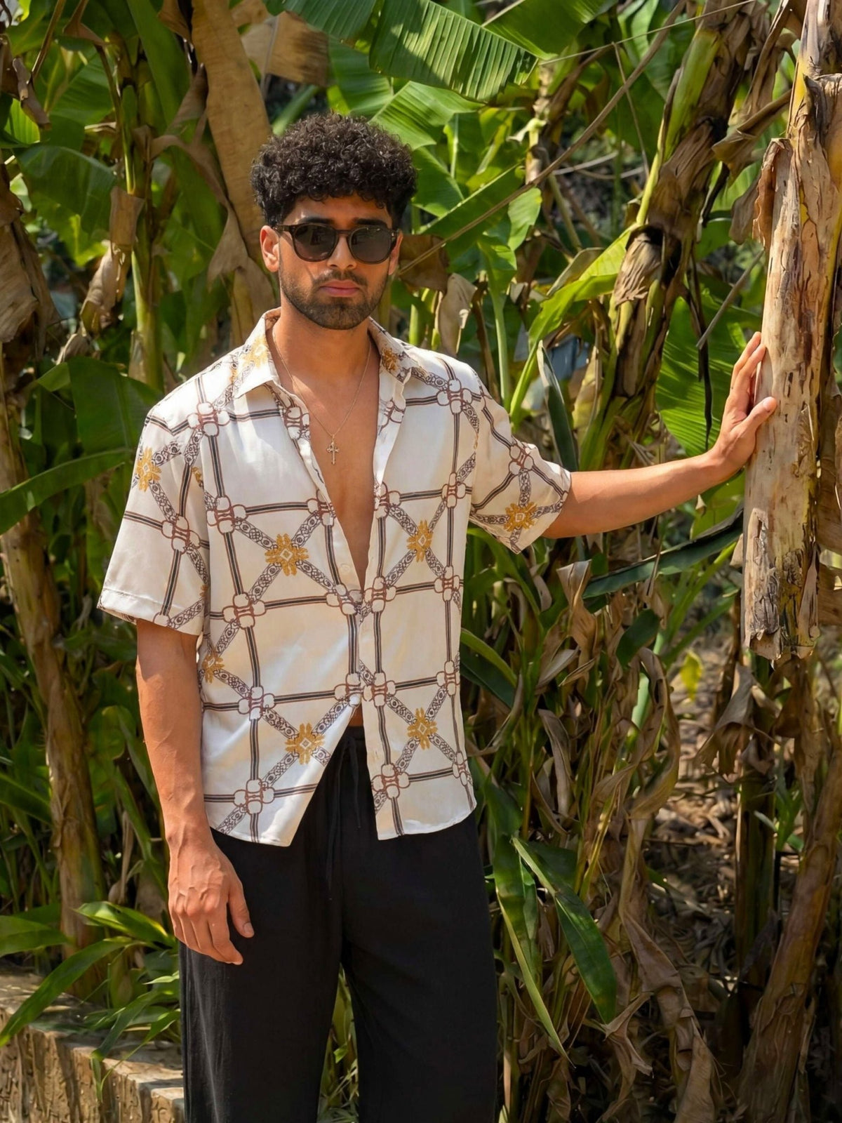 Regal Glitch — Digital Printed Cotton Cambric Shirt | Jaipuri Crown - Jaipuri Crown