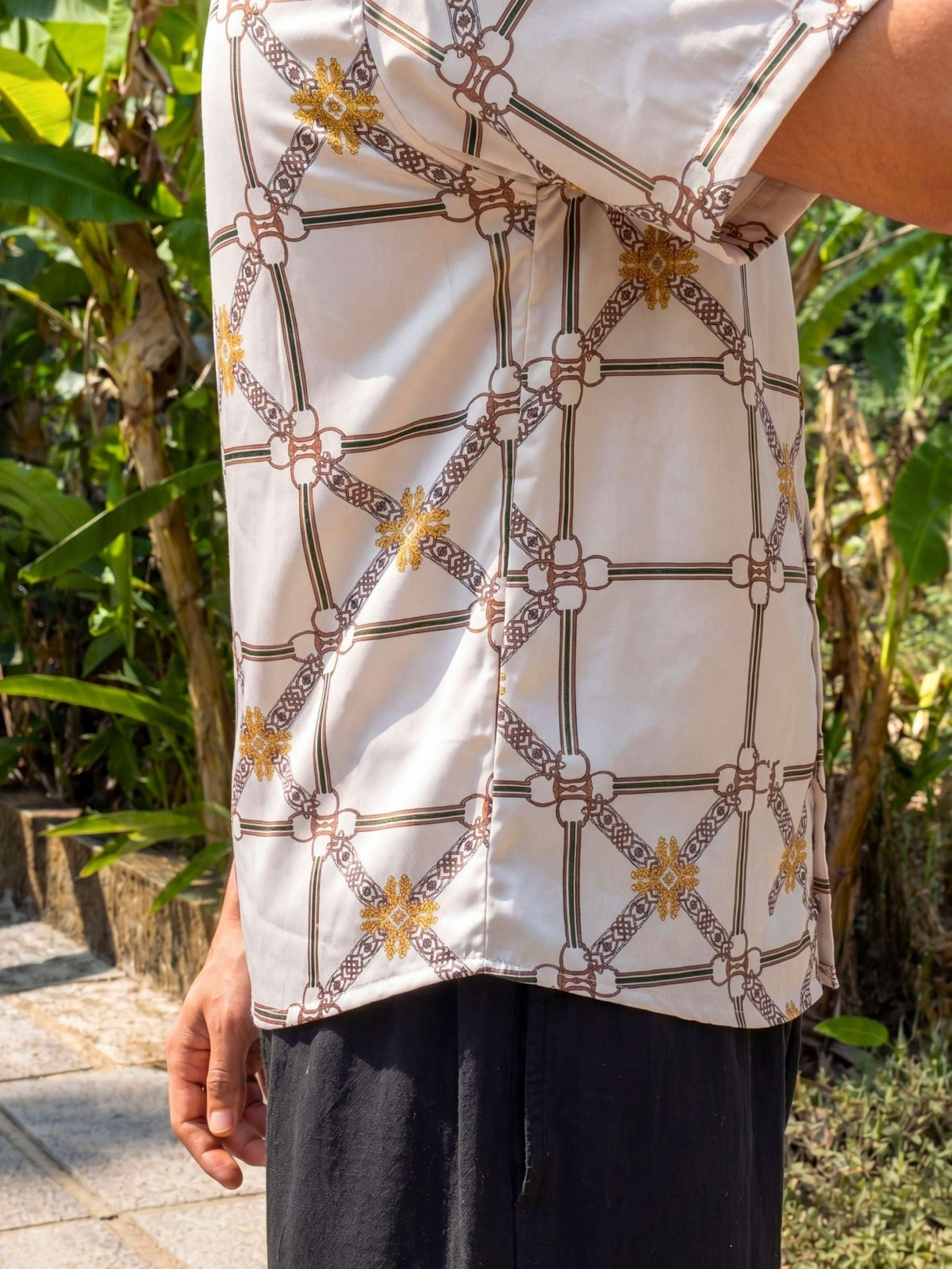 Regal Glitch — Digital Printed Cotton Cambric Shirt | Jaipuri Crown - Jaipuri Crown
