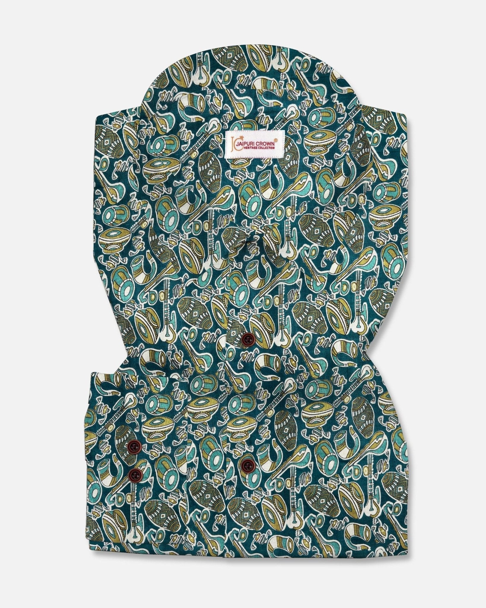 Rhythm & Threads - Pure Cotton Shirt - Pure Cotton Shirt - Jaipuri Crown