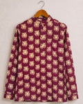 Roaring Elegance – Men's Tiger Print Cotton Kurta - Jaipuri Crown