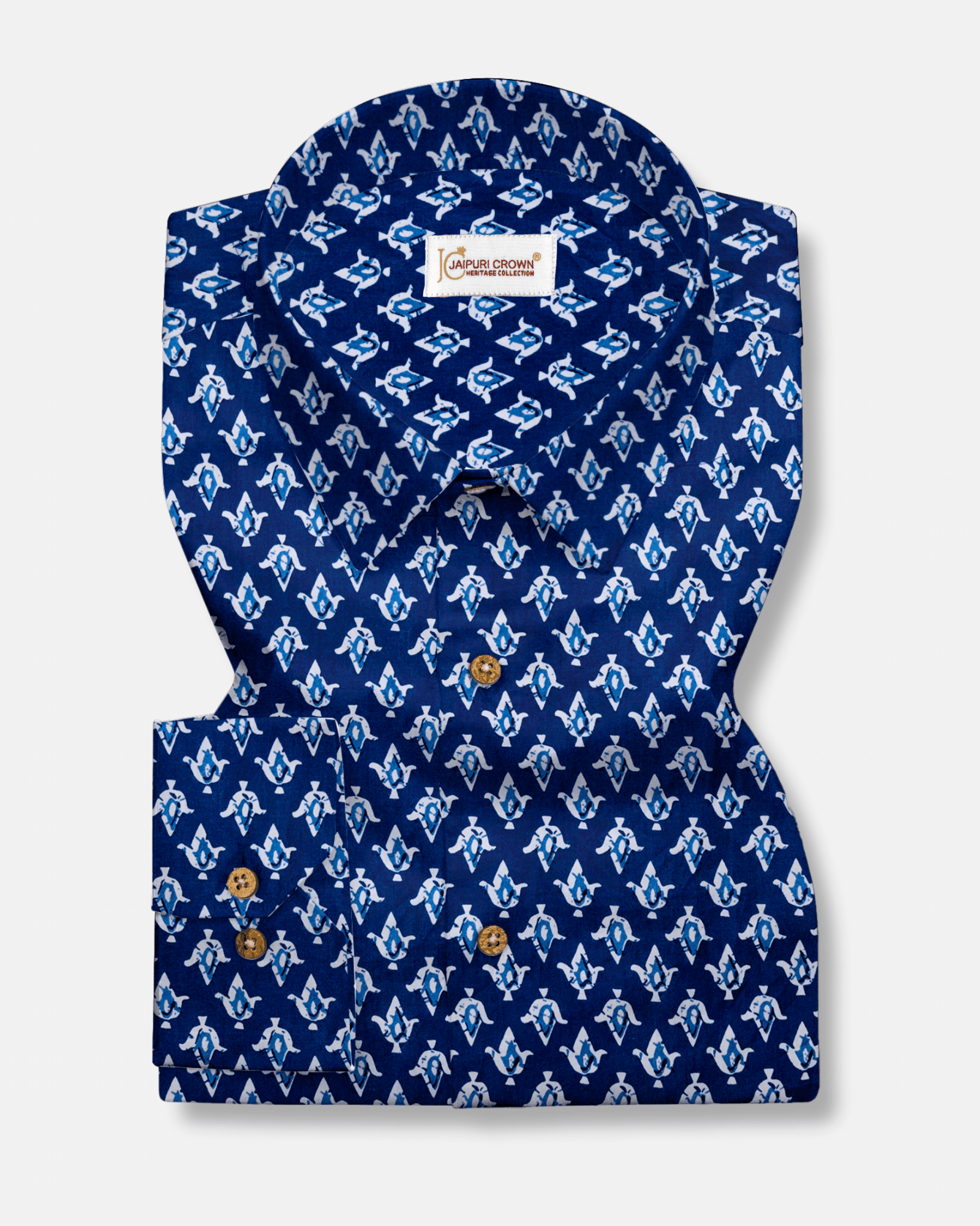 Royal Blue Buti - Jaipuri Crown