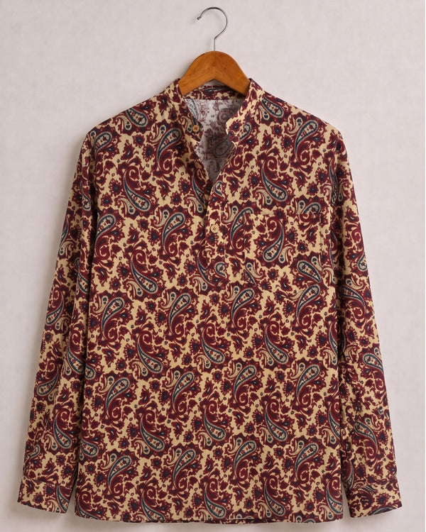 Royal Charm – Printed Cotton Short Kurta - Jaipuri Crown