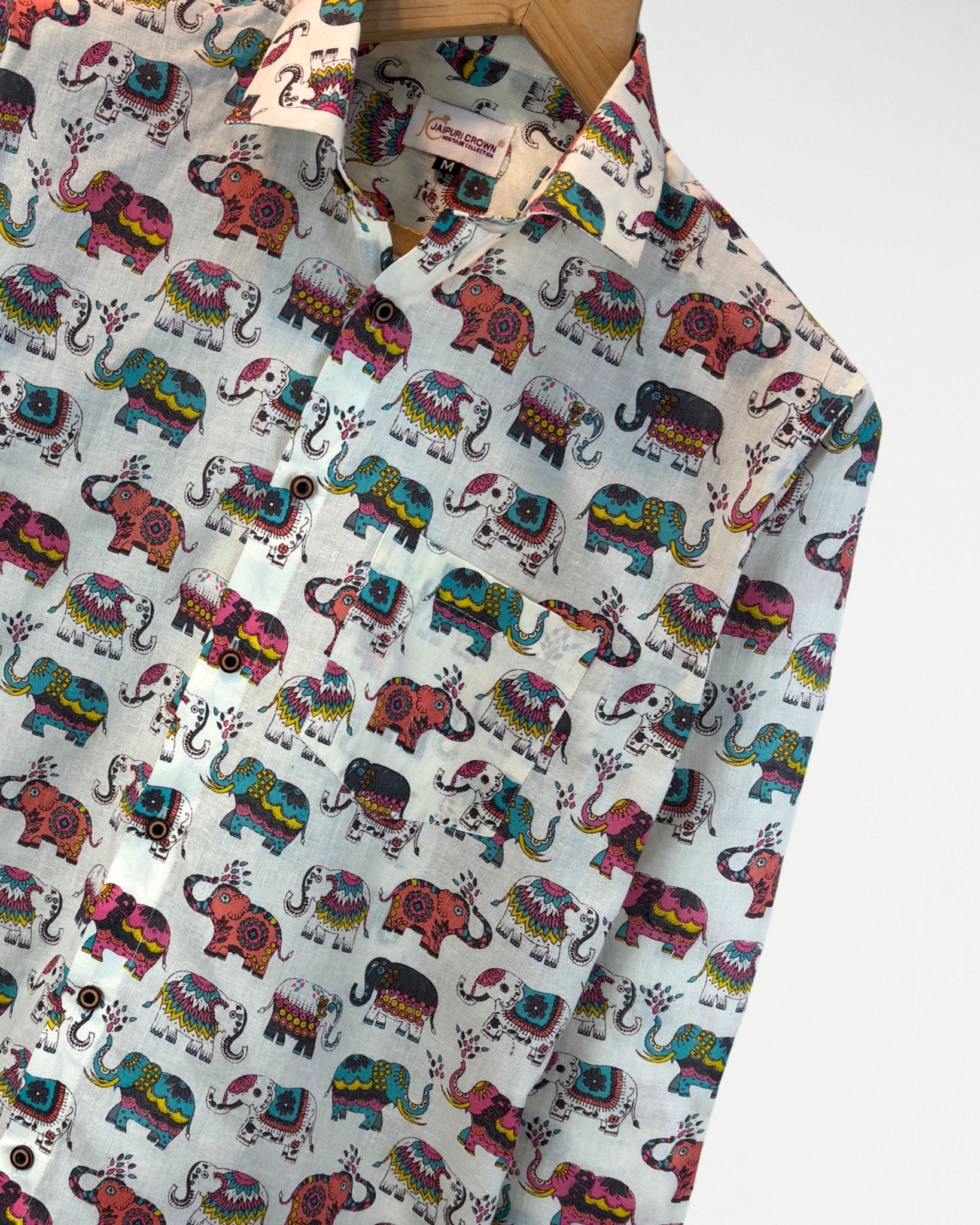 Royal March - Pure Cotton Shirt - Jaipuri Crown