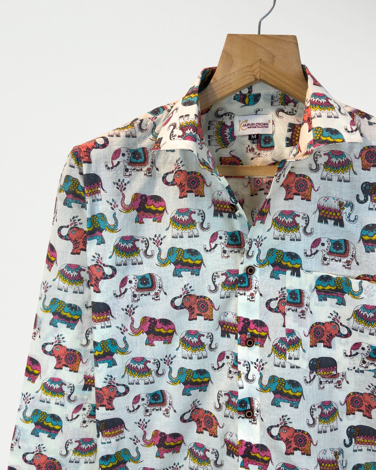 Royal March - Pure Cotton Shirt - Jaipuri Crown