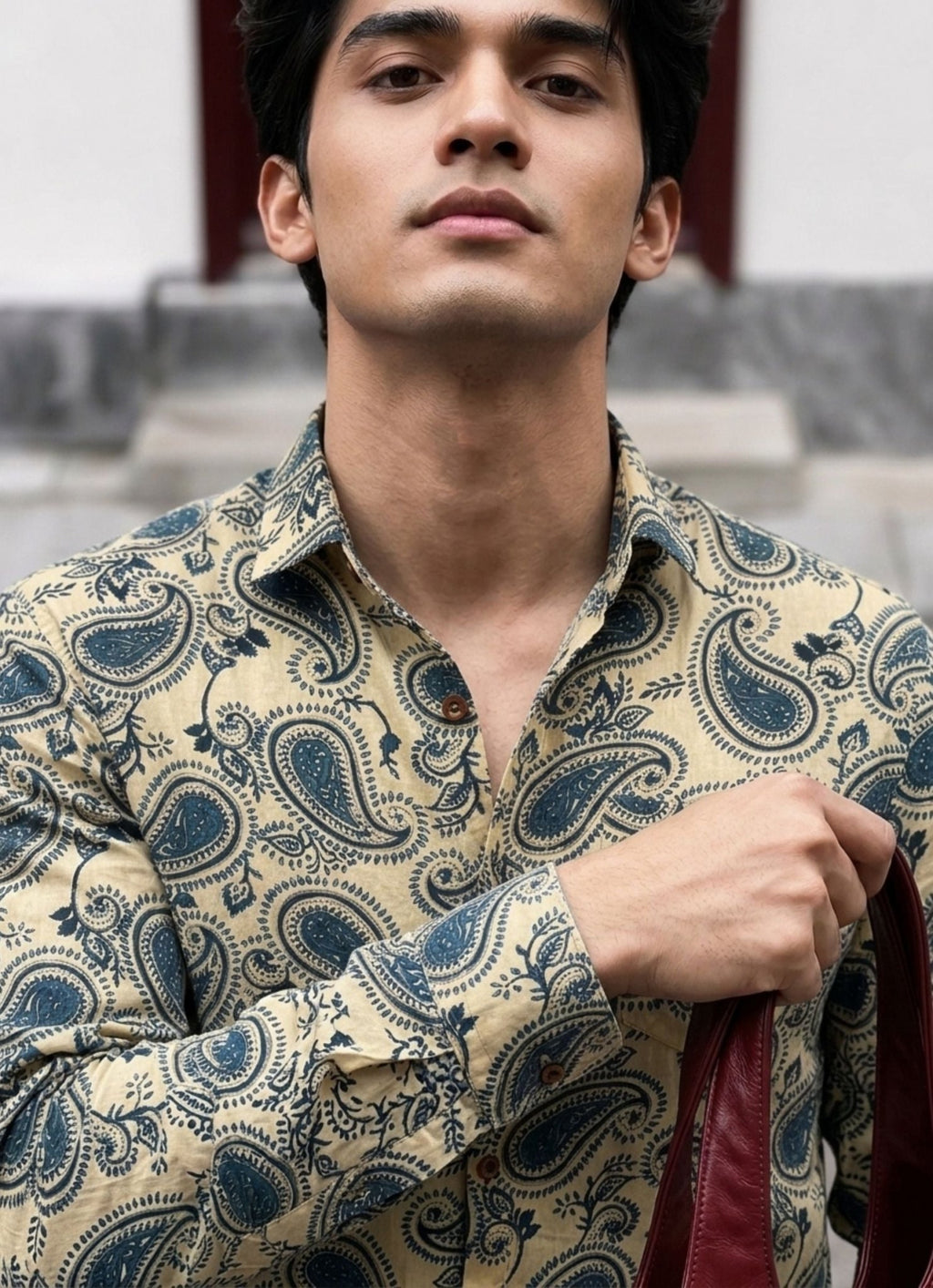 Royal Paisley – Men's Full Sleeve Cotton Shirt - Jaipuri Crown