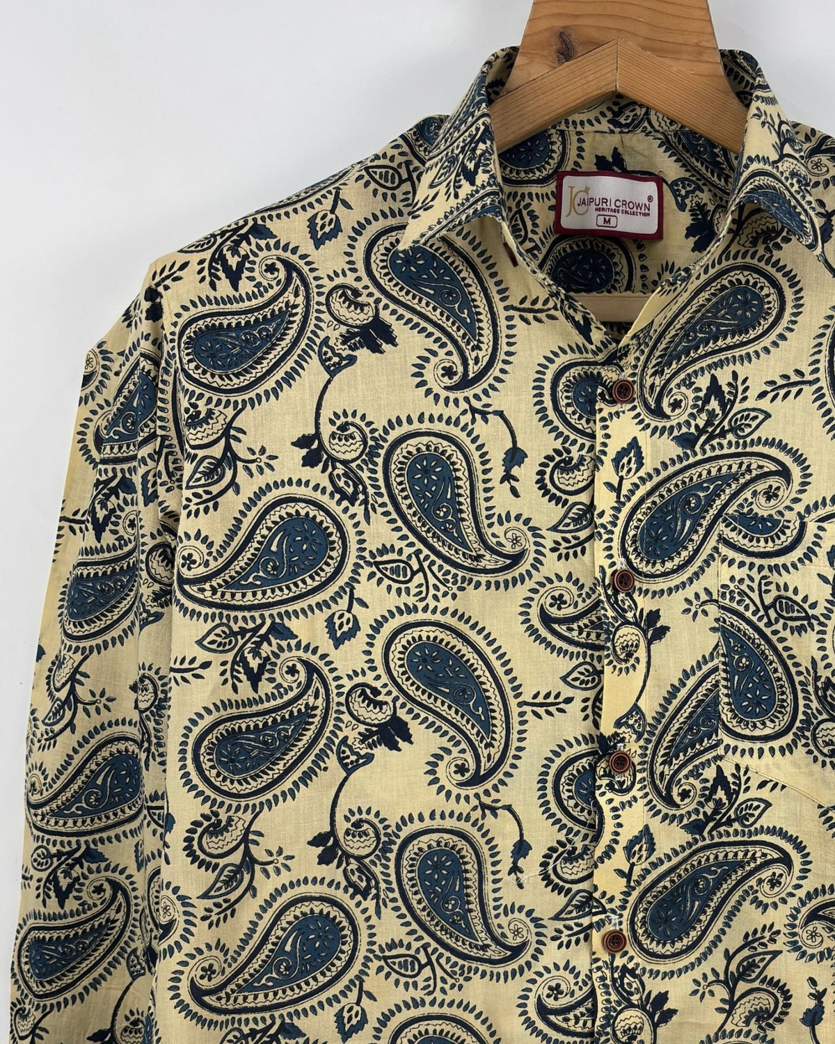 Royal Paisley – Men's Full Sleeve Cotton Shirt - Jaipuri Crown