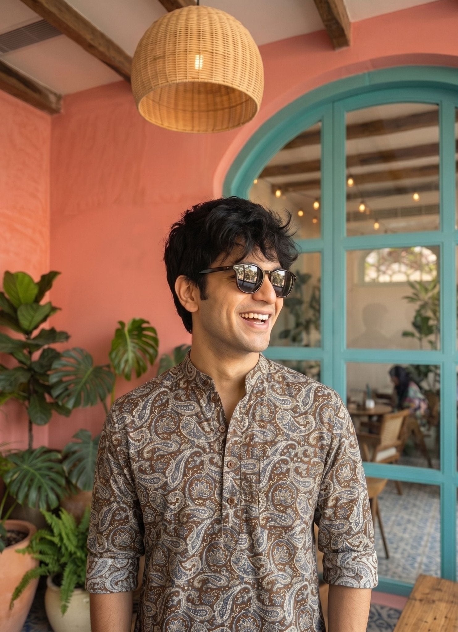 Royal Paisley – Printed Cotton Short Kurta - Jaipuri Crown