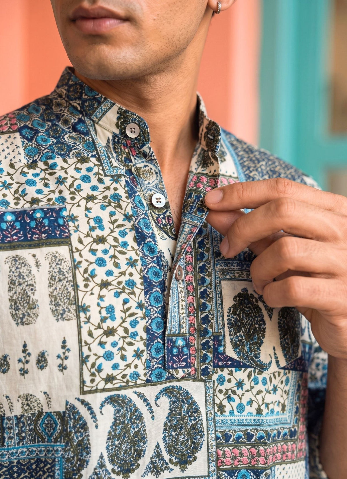 Royal Rajasthan – Printed Cotton Short Kurta - Jaipuri Crown