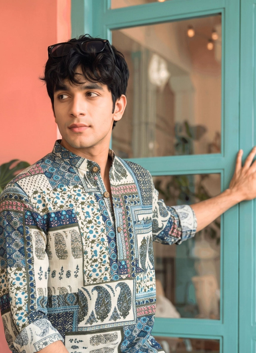 Royal Rajasthan – Printed Cotton Short Kurta - Jaipuri Crown