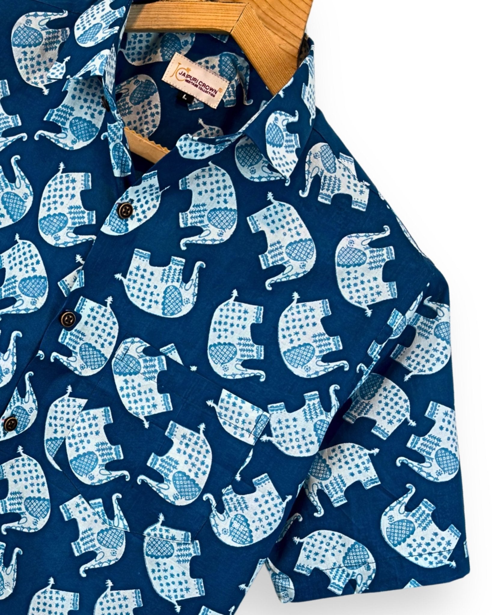 Royal Safari – Half Sleeve Cotton Shirt - Jaipuri Crown