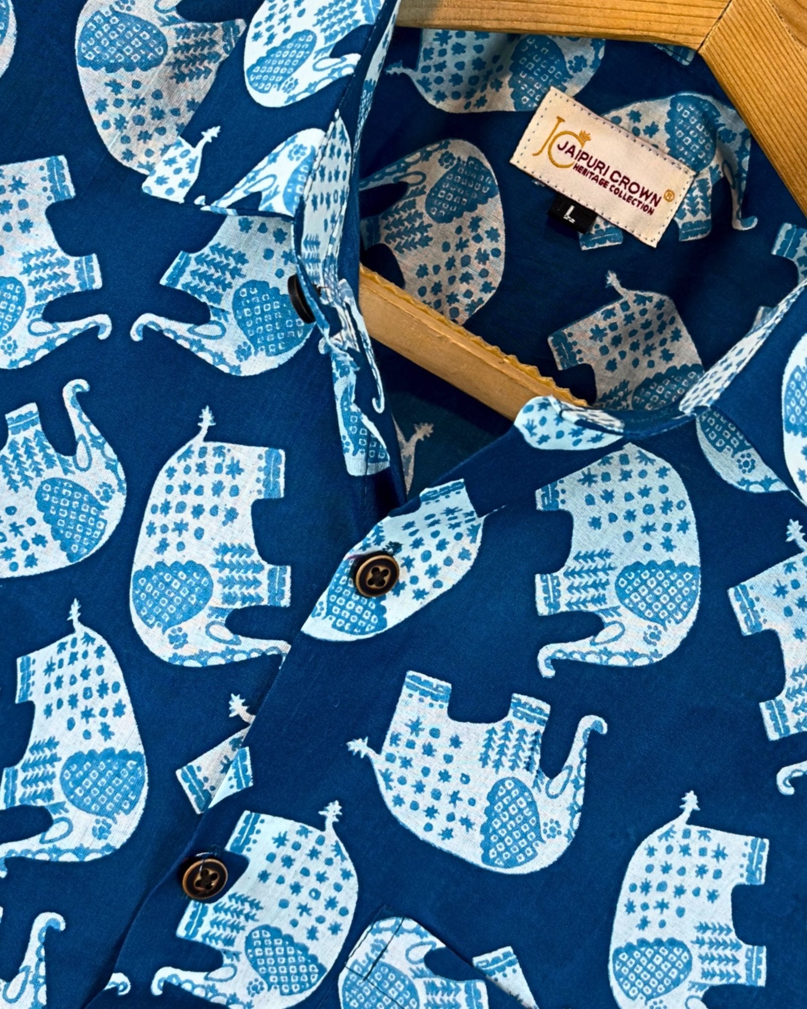 Royal Safari – Half Sleeve Cotton Shirt - Jaipuri Crown