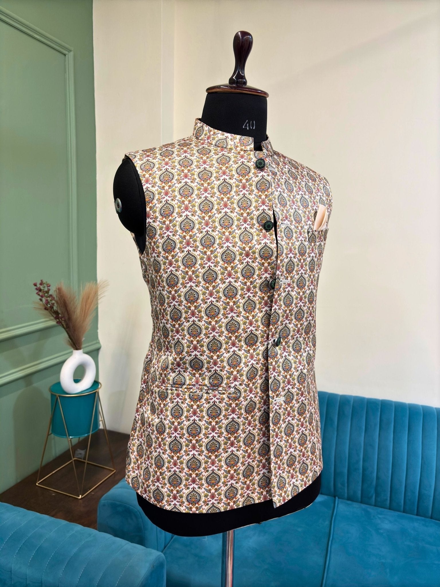 Royal Tapestry Modi Jacket - Jaipuri Crown